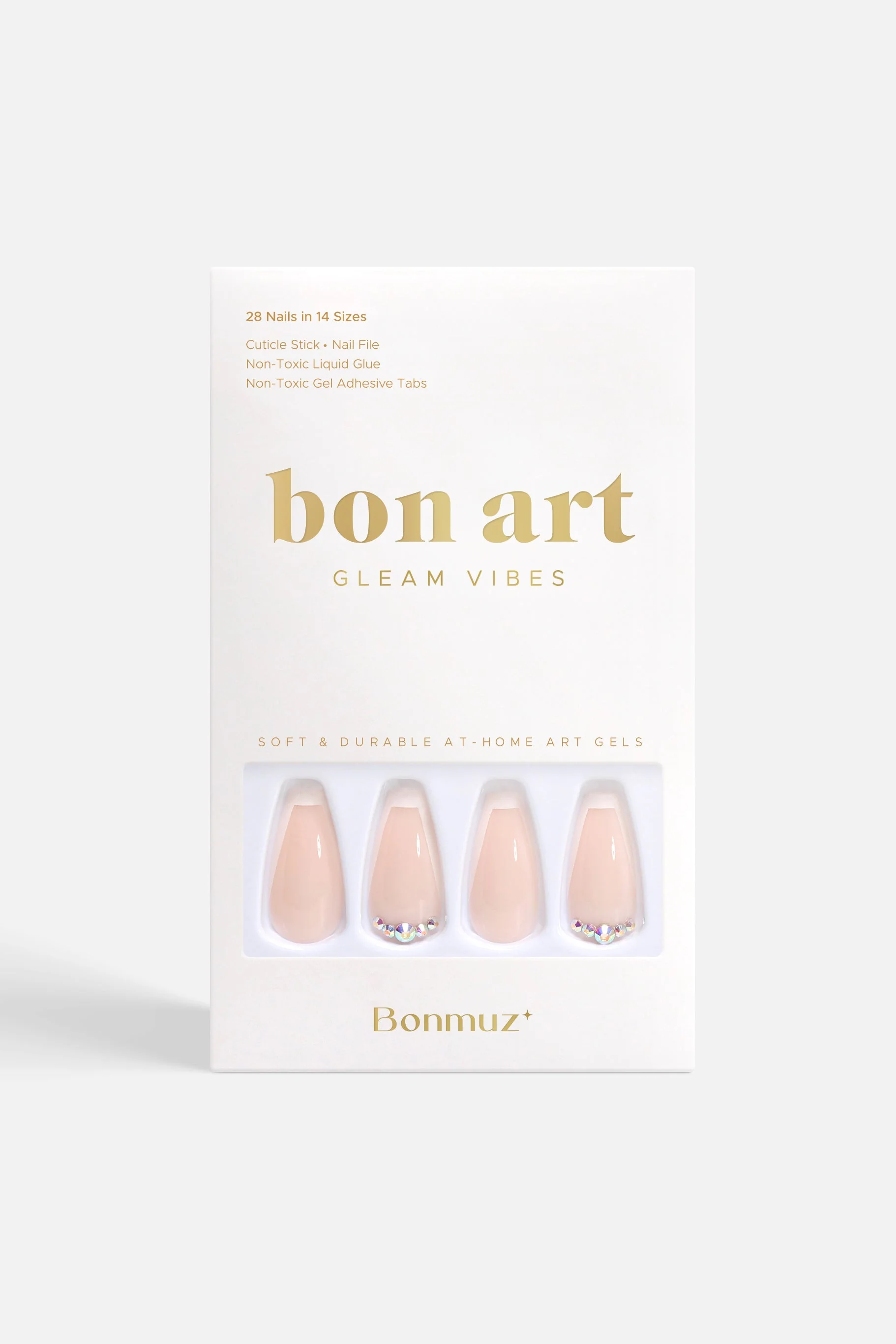 Fast Beige Twinkle Soft Durable Press-On Nails Proven