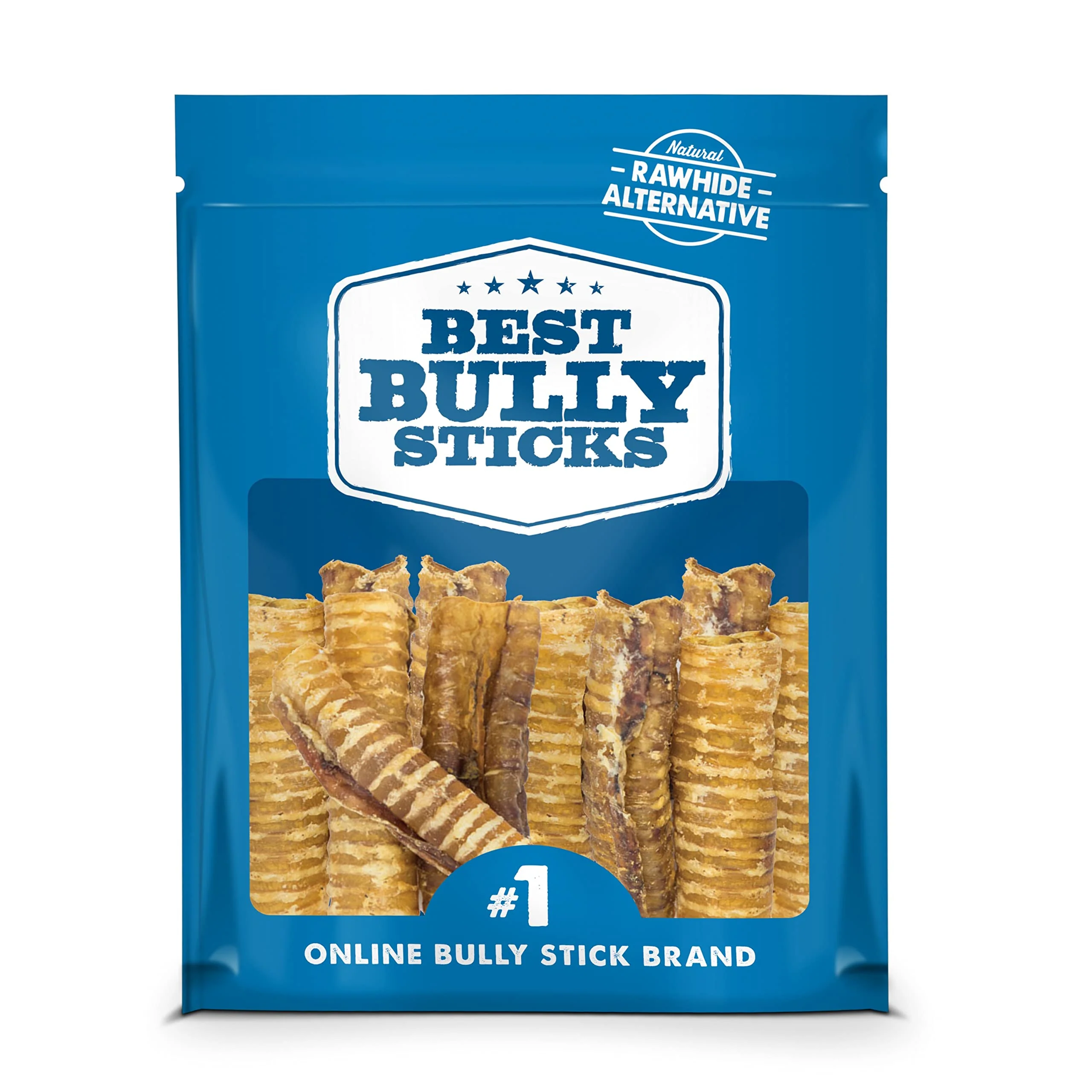 Casual Bully Sticks Premium 6 Inch Beef Trachea – 20 Count All-Natural Grain- Dental Health Support Outstanding