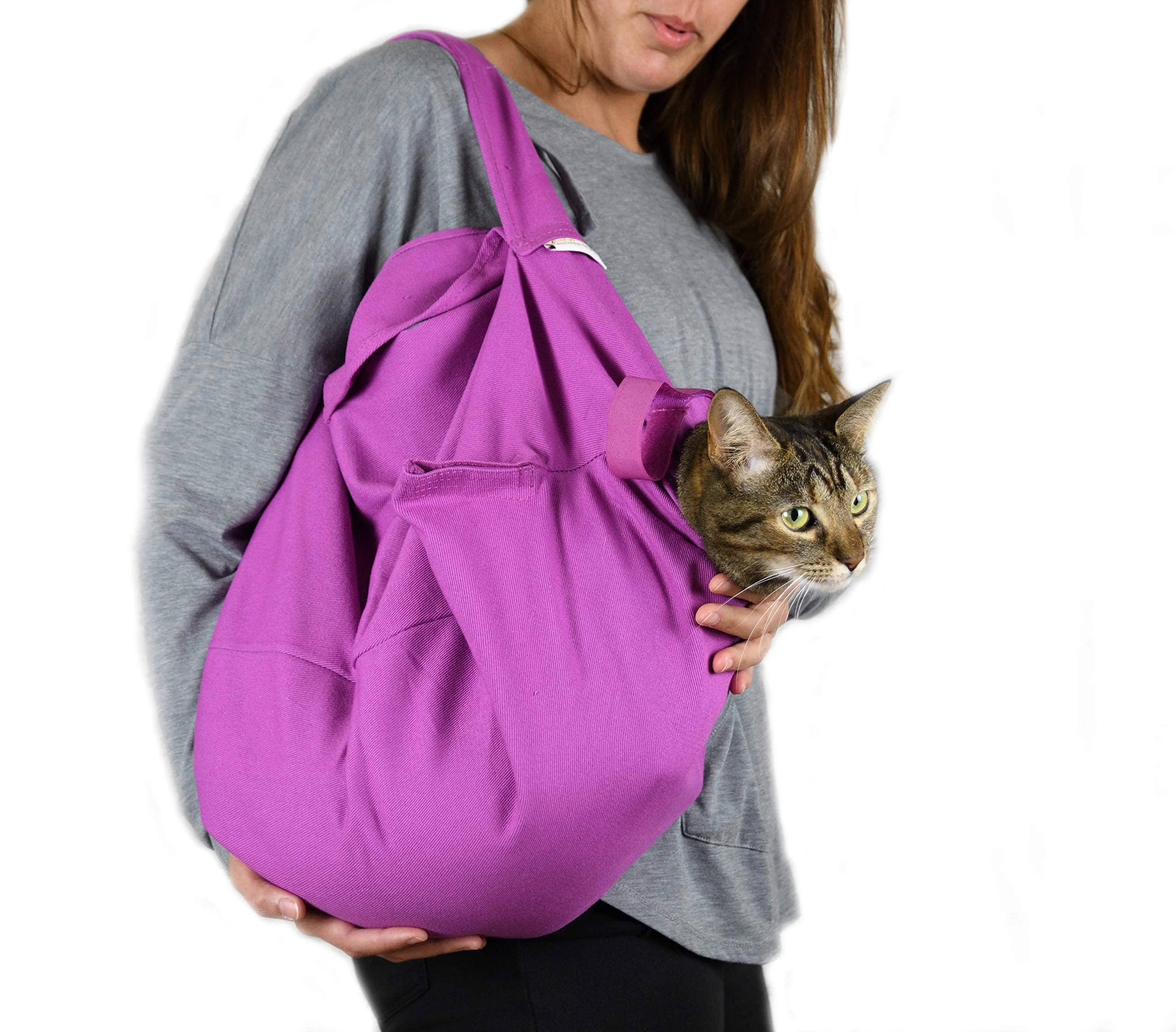 Green Cat-in-the-Bag Cozy Comfort Carrier - Extra Large Lavender Cat Carrier for Grooming Vet Visits World-Class