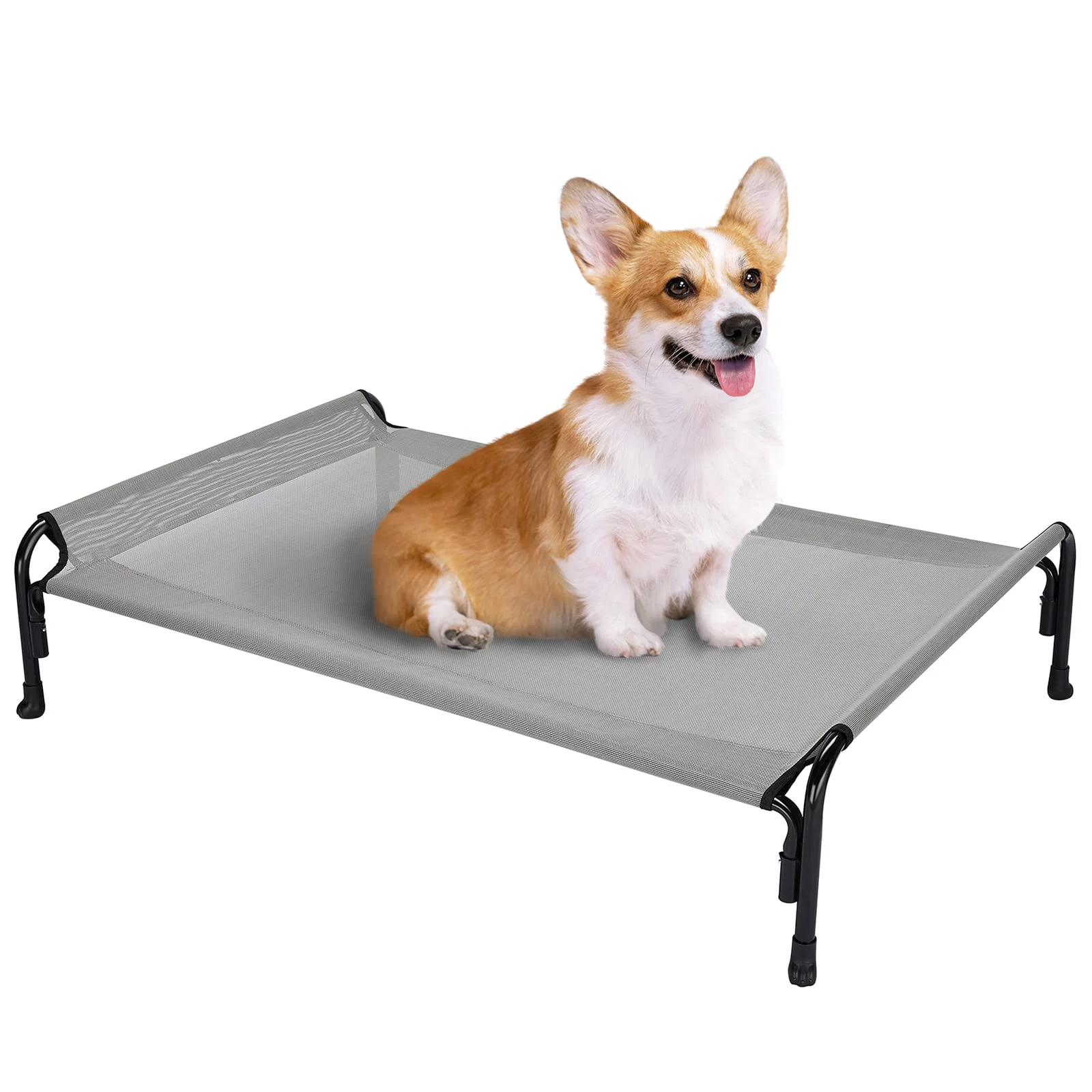 Reusable Veehoo Outdoor d Dog Bed M – Breathable Waterproof Cooling Textilene Mesh Natural