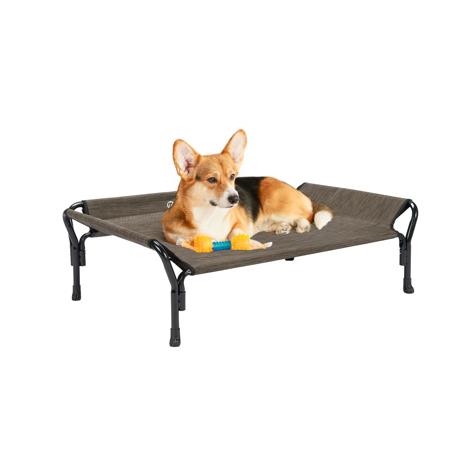 Environmentally Friendly Veehoo Medium d Dog Bed with Guardrail – Non-Slip Chewproof Teslin Mesh Brown Genuine