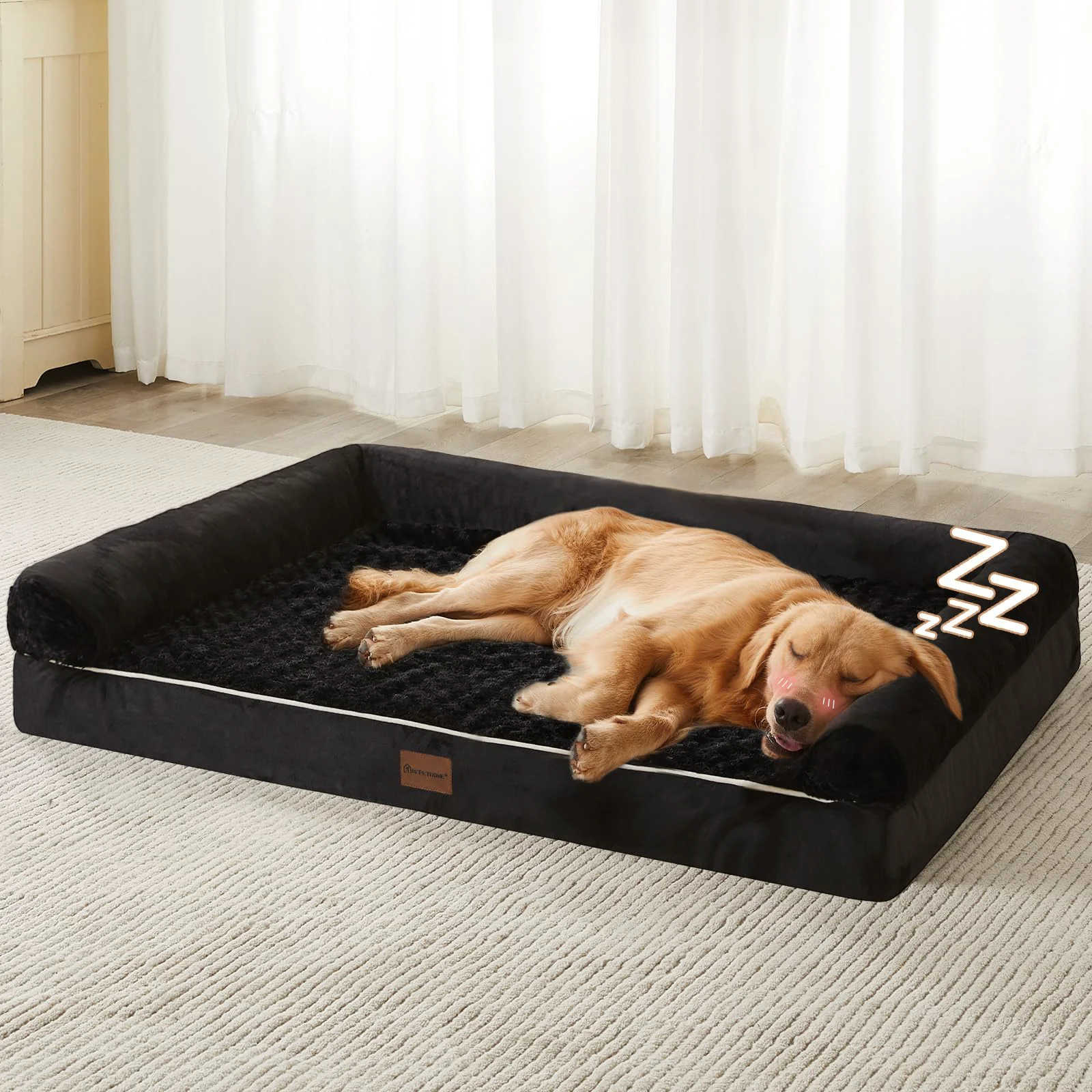Artisan BFPETHOME Orthopedic Dog Bed for Large Dogs — Waterproof Removable Cover Verified