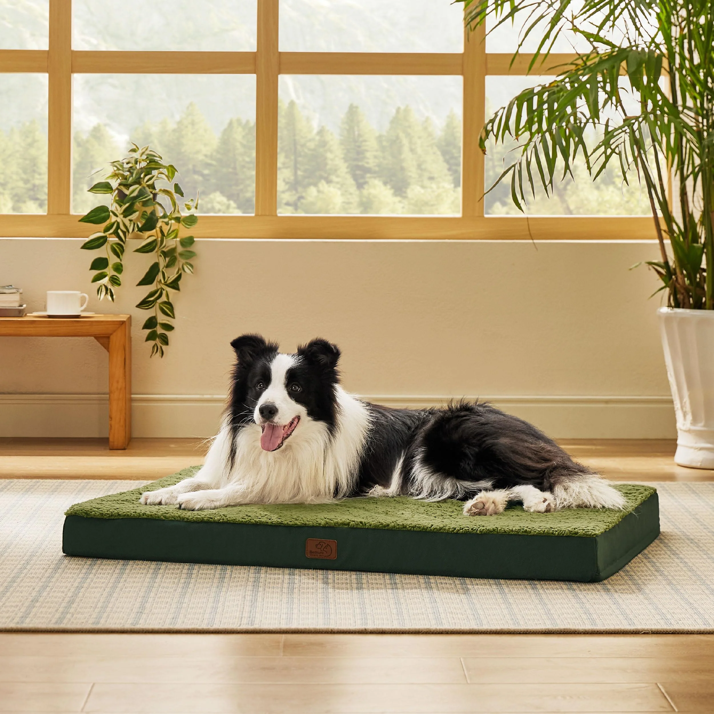 Traditional Bedsure Large Dog Bed – Orthopedic Egg-Crate Foam with Removable Washable Cover Modern