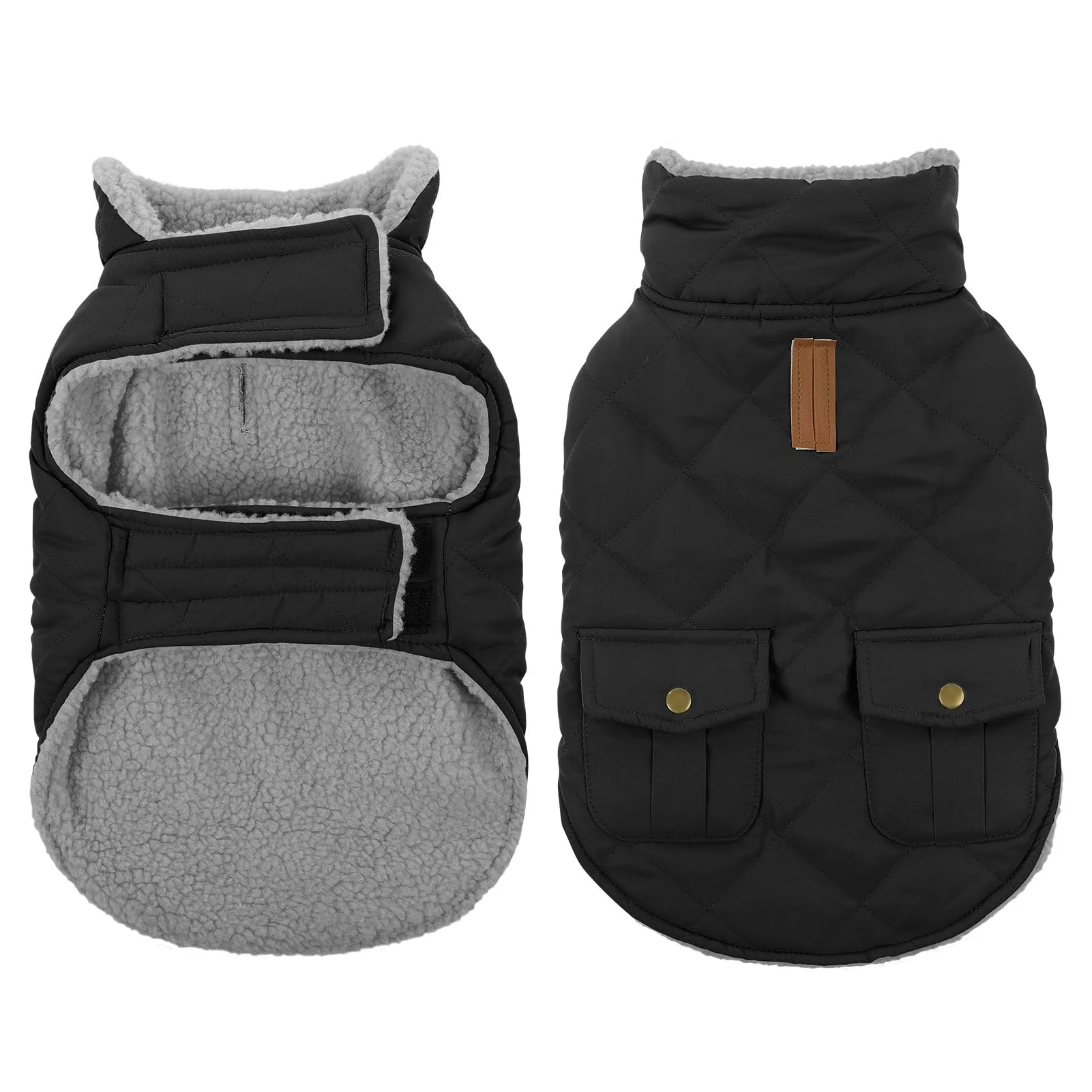 Optimized Queenmore Dog Winter Coat – Waterproof Puffer Jacket with Plush Lining XS-XL Sustainable