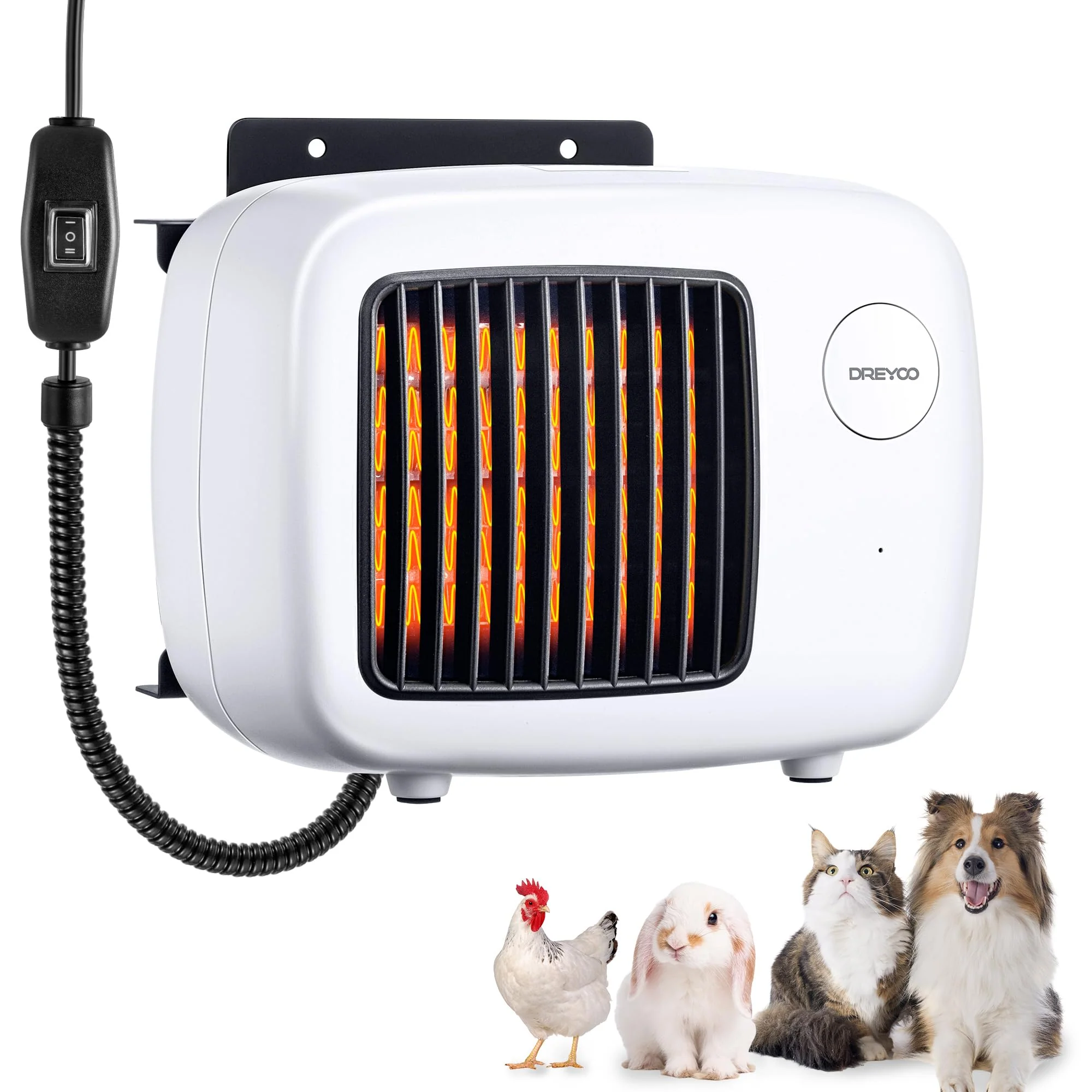 Elegant Dreyoo 600 300W Dog House Heater with Thermostat – Safe Efficient Pet Warmer Artisan
