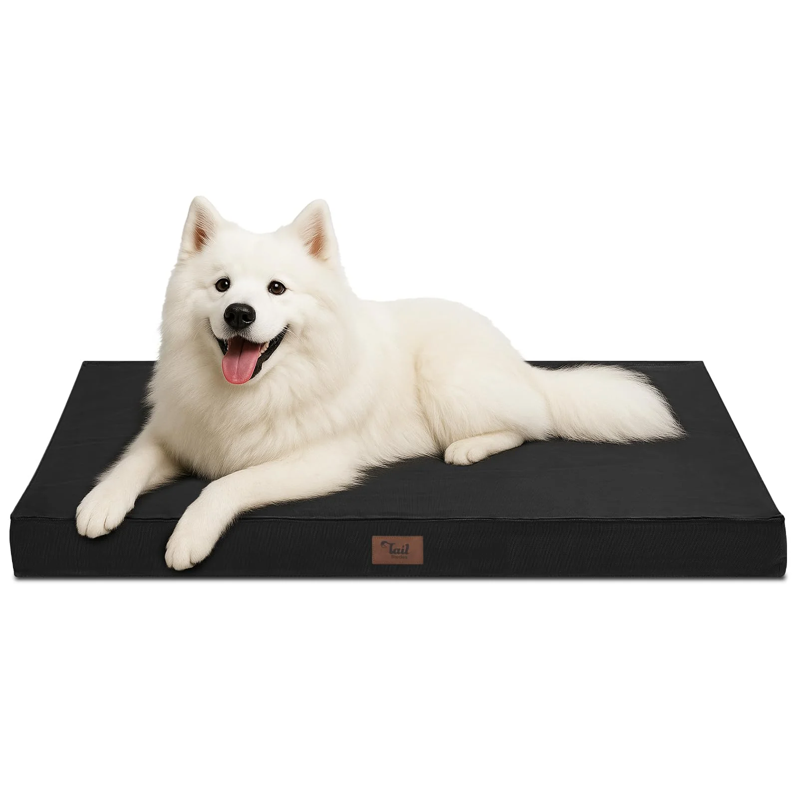 Fine Tail Stories Outdoor Large Washable Dog Bed with Removable Oxford Cooling Cover Orthopedic Egg-Crate Foam for Large Dogs Recyclable