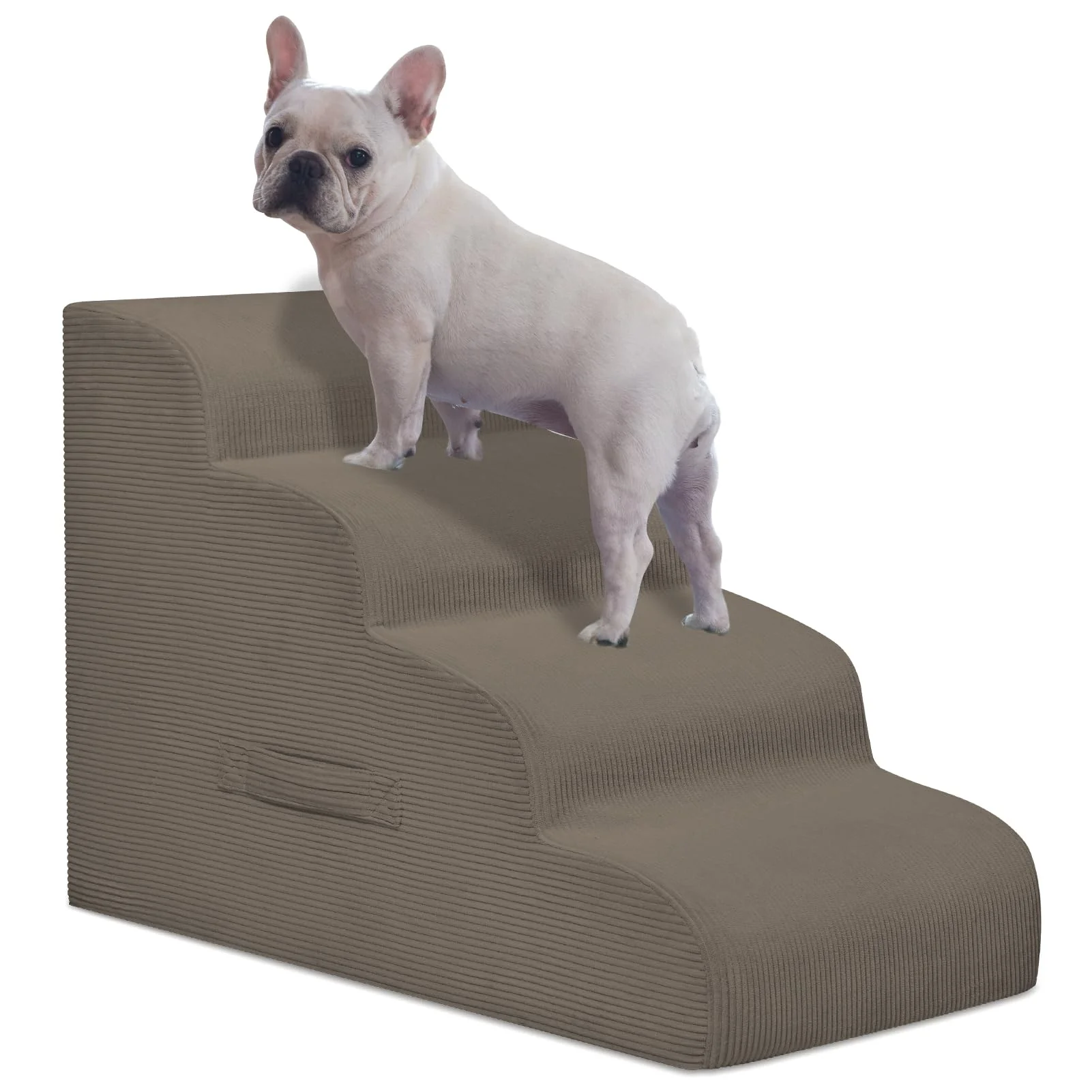 Relaxed Mesa Lemon Dog Steps — 4-Step Non-Slip Pet Stairs for Small Dogs Cats Responsible