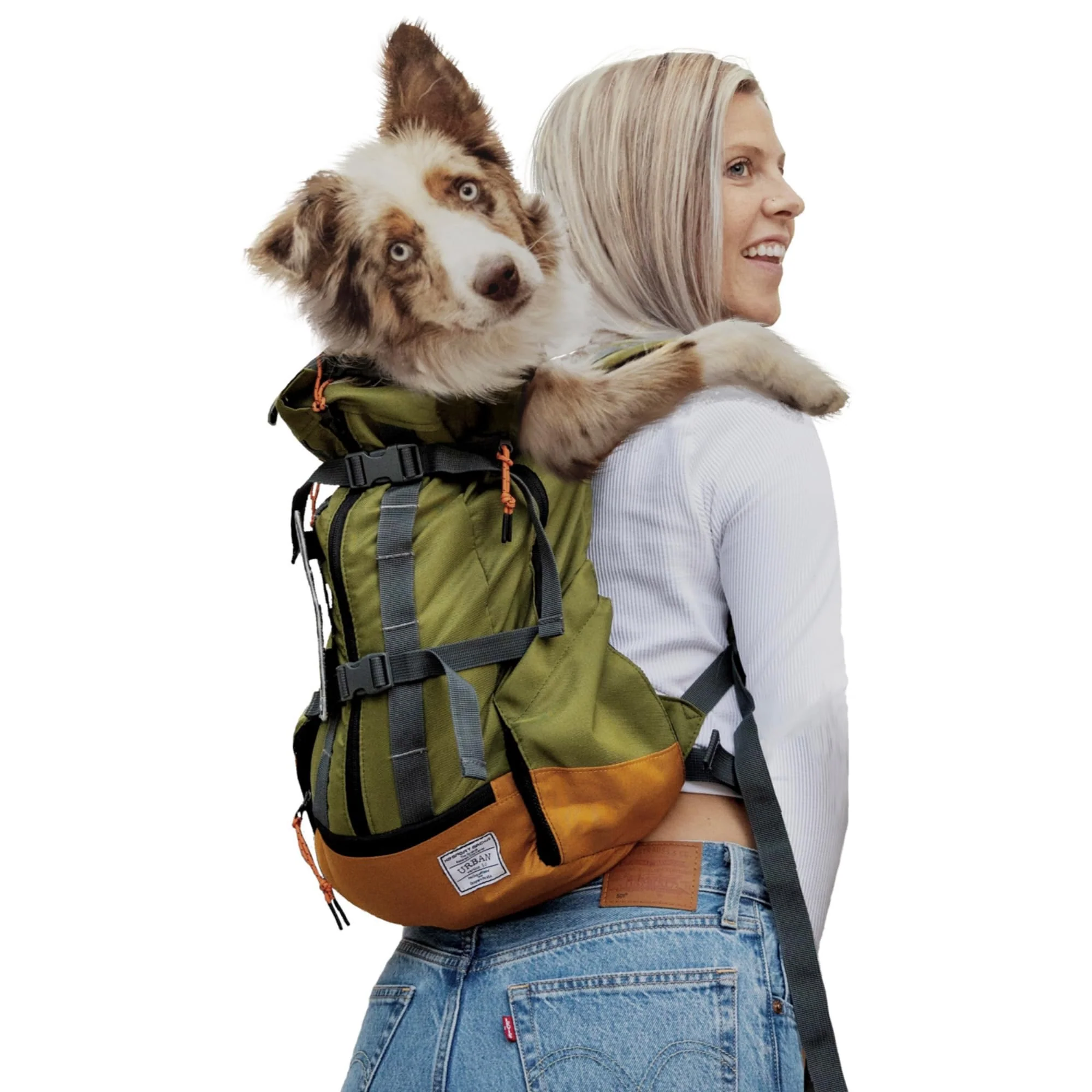 Pure K9 Sport Sack Urban 3 Large Leafy – Dual-Use Backpack Carrier for 20-22 Dogs Verified