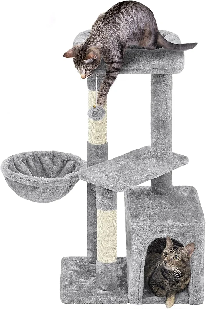 Convenient Topeakmart Cat Tree Tower for Indoor Cats 34.5in Cat Activity Center Official
