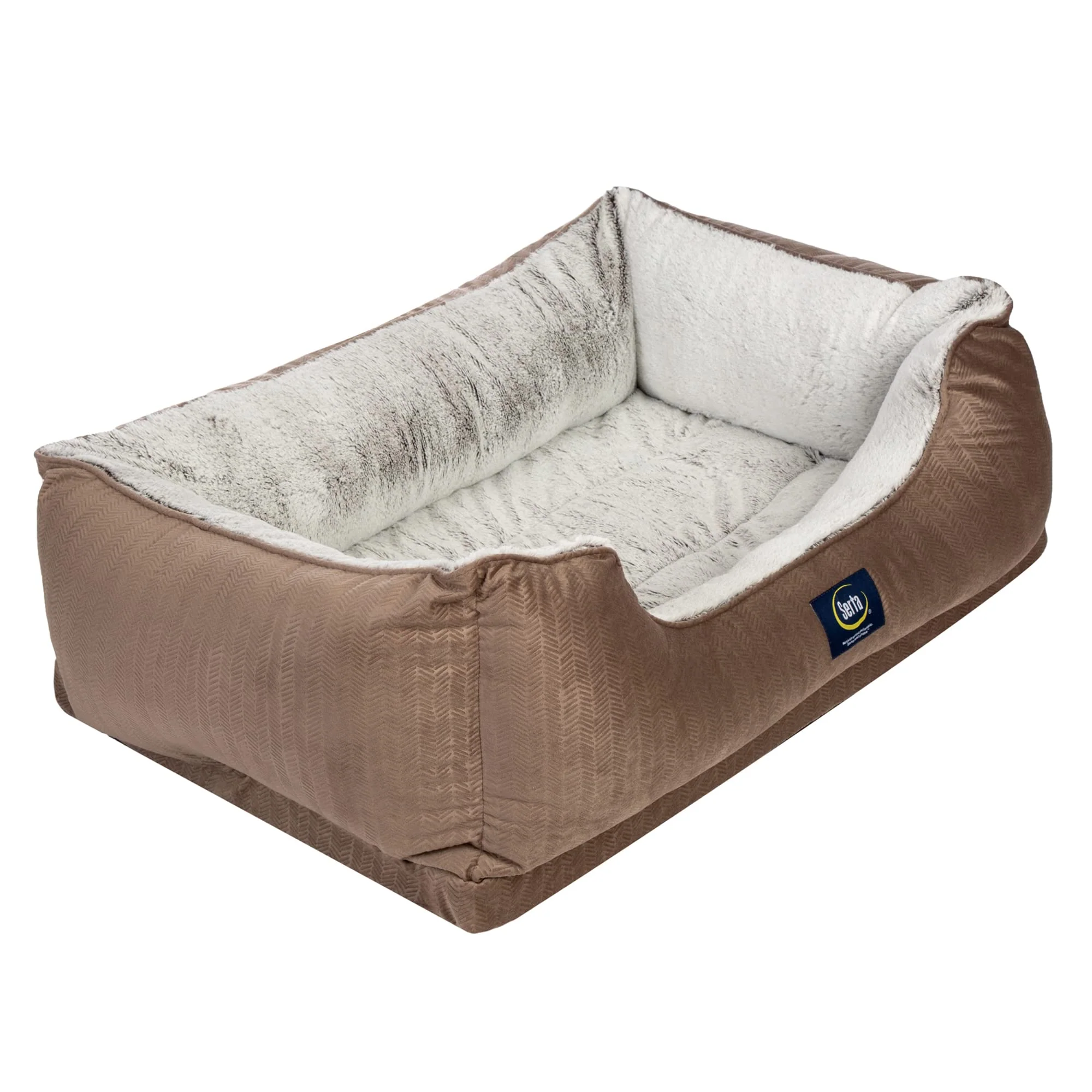 Innovative Serta Orthopedic Cuddler Dog Bed – Large Chocolate Brown Lightweight