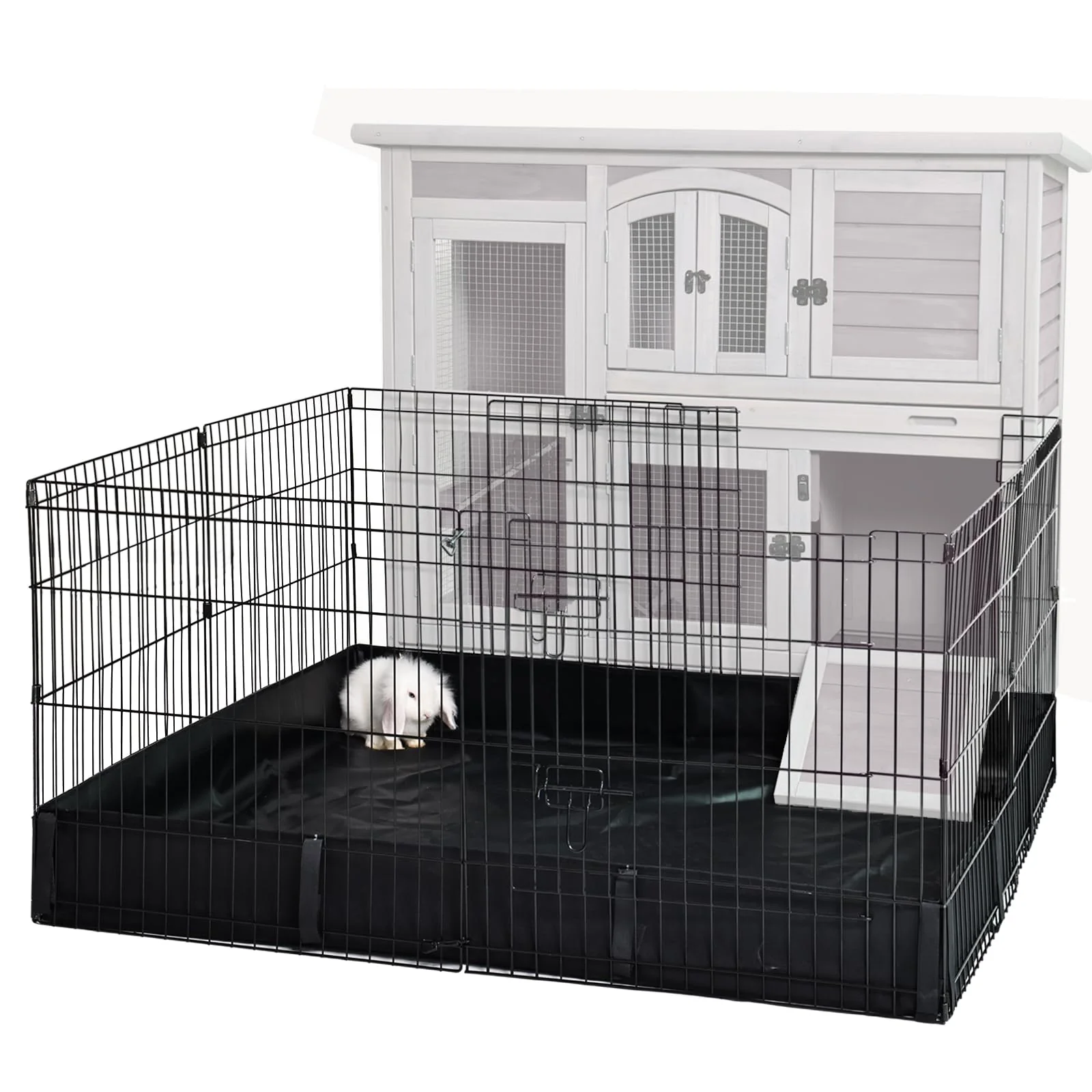 Practical GUTINNEEN Rabbit Playpen Extension – Indoor Small Animal Pen Playpen Only Pure