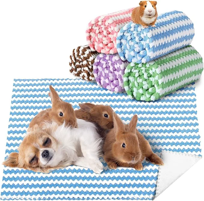 Outstanding 5 Pcs Waterproof Guinea Pig Fleece Bedding Blankets Absorbent Guinea Pig Cage Liner Washable Small Animal Pee Pad Reusable Pet Blanket Wash Cloth Bedding Mat Pad Multi Colors 18 x 24 Inch About ThisOverview Fashionable
