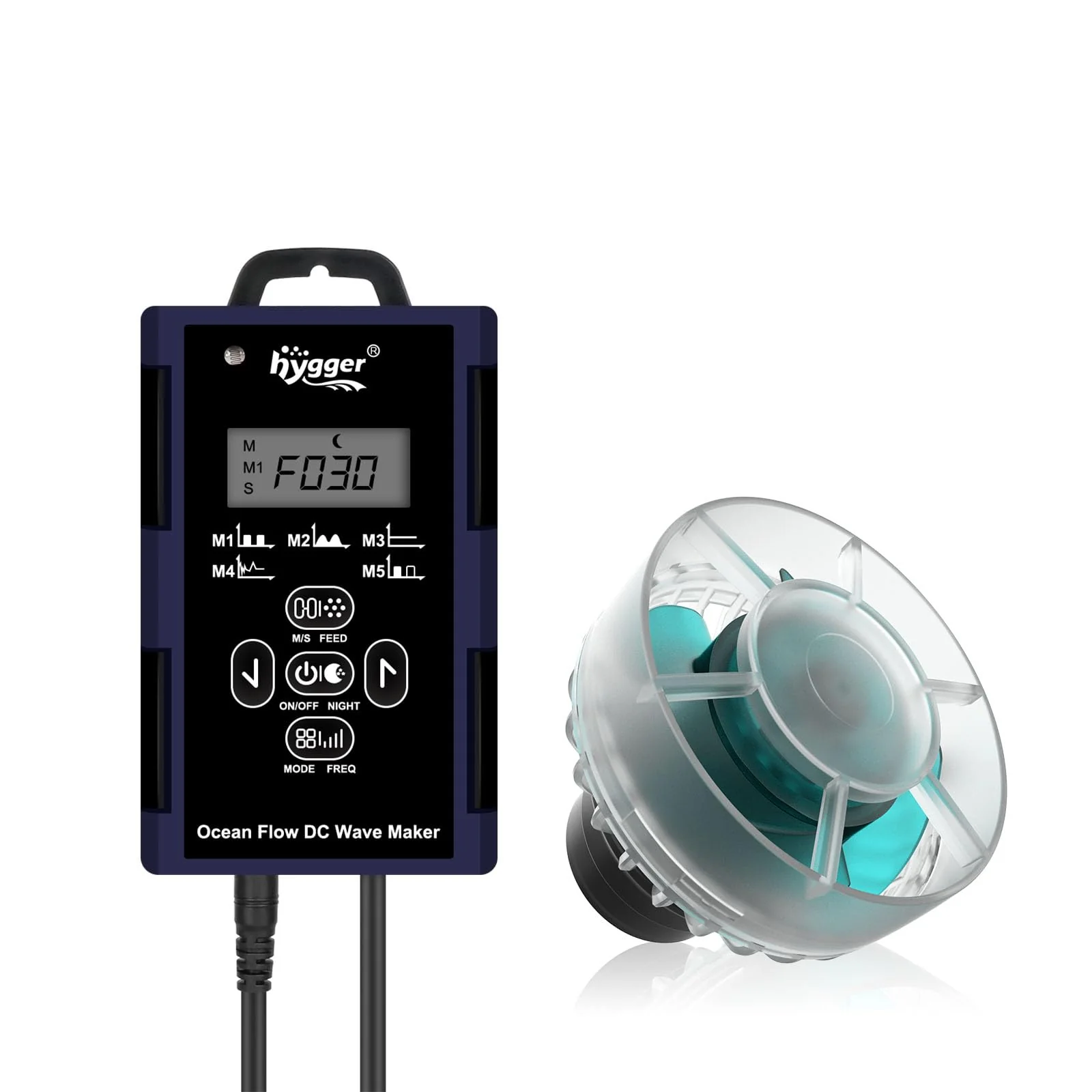 Premium Hygger Mini Wave Maker for 50-120 Gallon Tanks Ultra-Quiet 1200 GPH 12V DC Powerhead Eco-Friendly