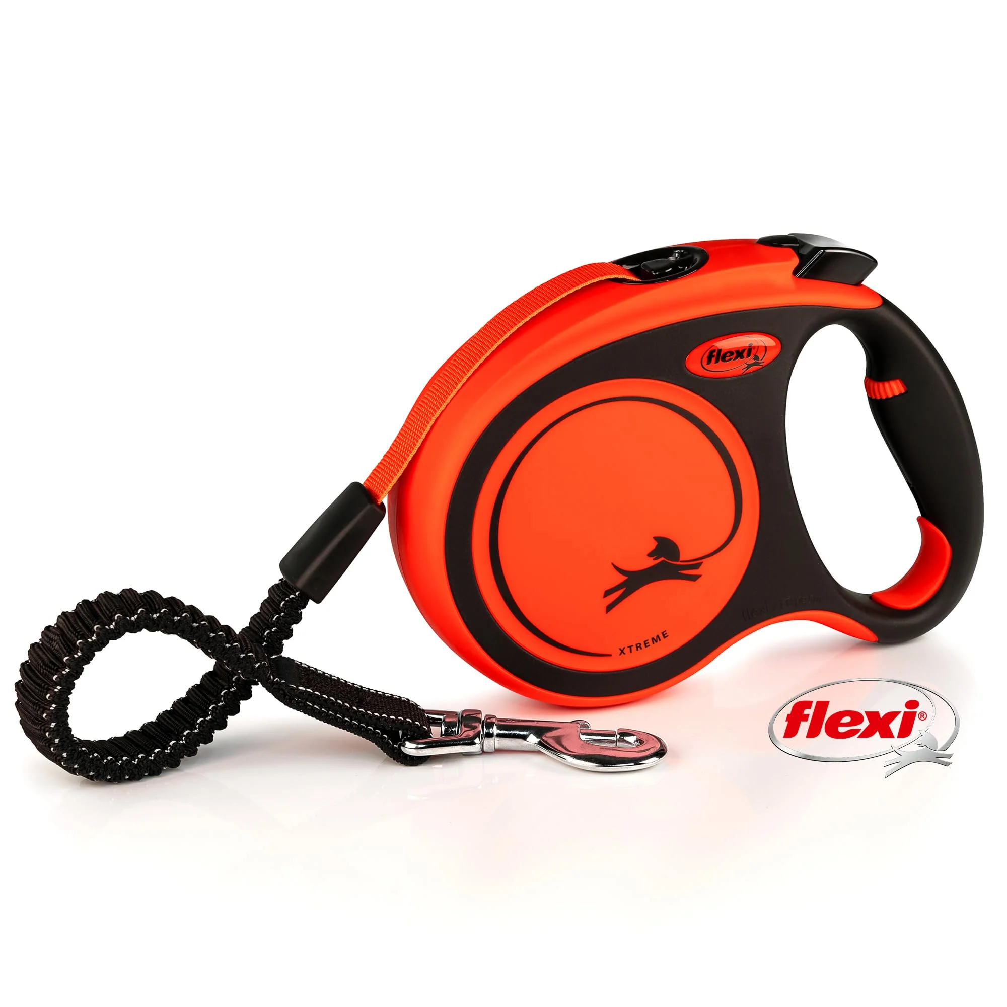Long-Lasting Flexi Xtreme Tape Orange Black Large 5m Retractable Dog Leash – Up to 65 kg FLEXI Green