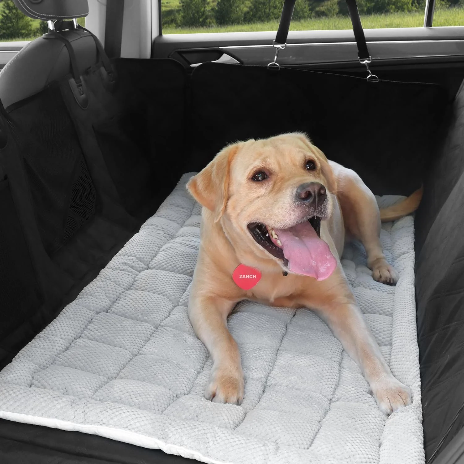 Organic Zanch Thick Supportive Dog Car Bed – 52.36-in x 24.8-in Non-Slip Backseat Comfort for SU Trucks Sustainable