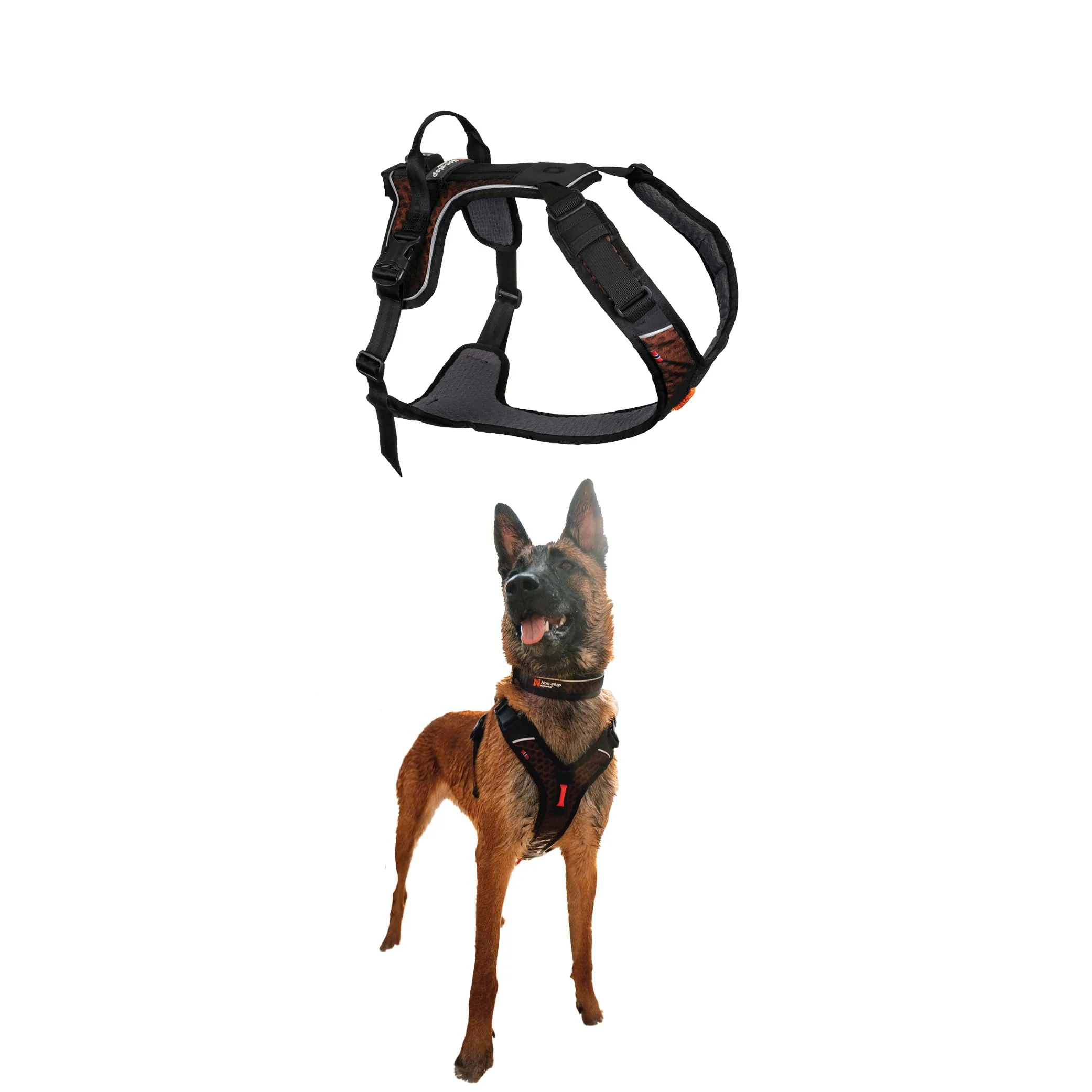 Expertly Made Non-stop dogwear Rock Harness XS – Adjustable Small Dog Harness with 3 Clips Handle Reflective Proven