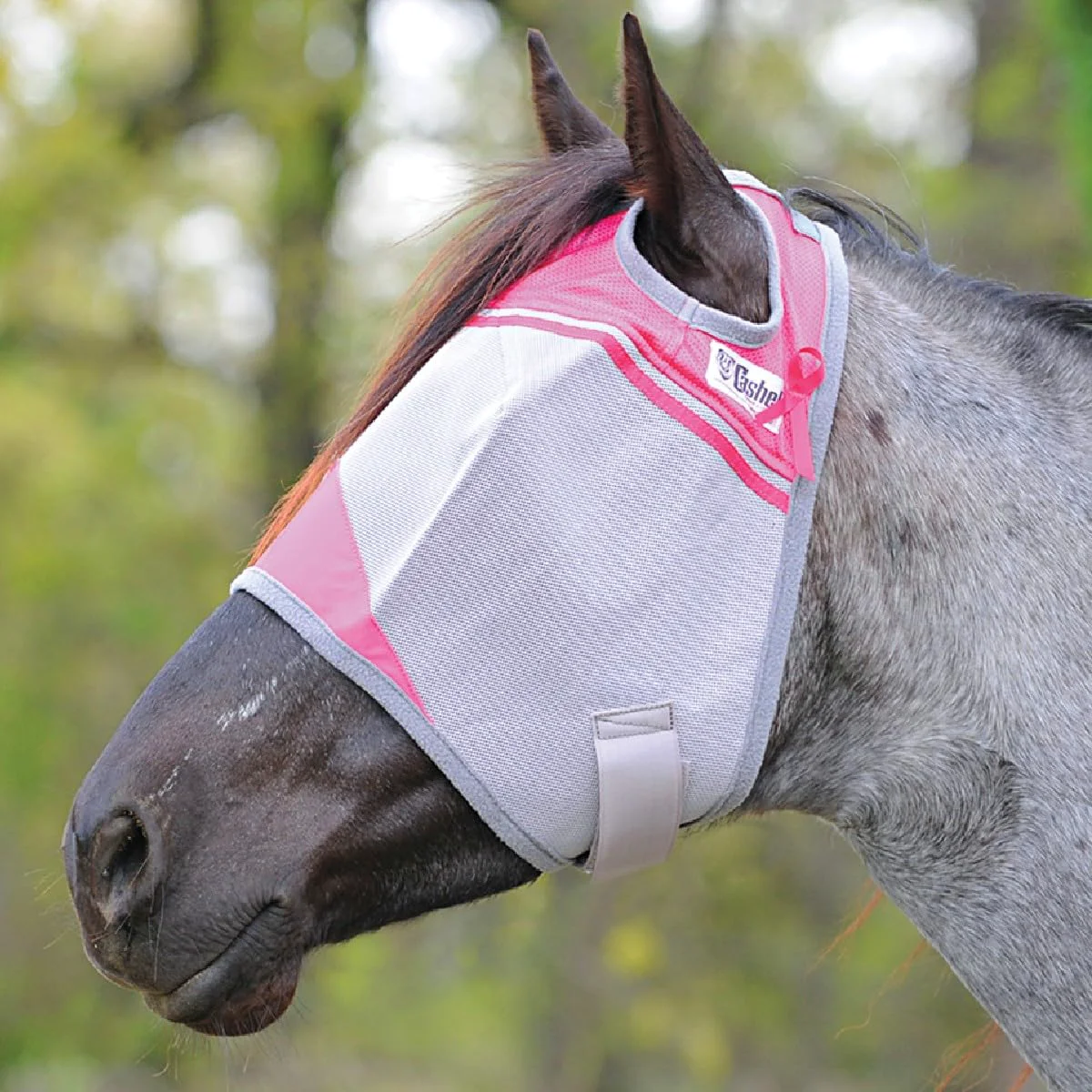 High-Quality Cashel Crusader Fly Mask - Standard Pink Warmblood Fly Protection for Horses Elite