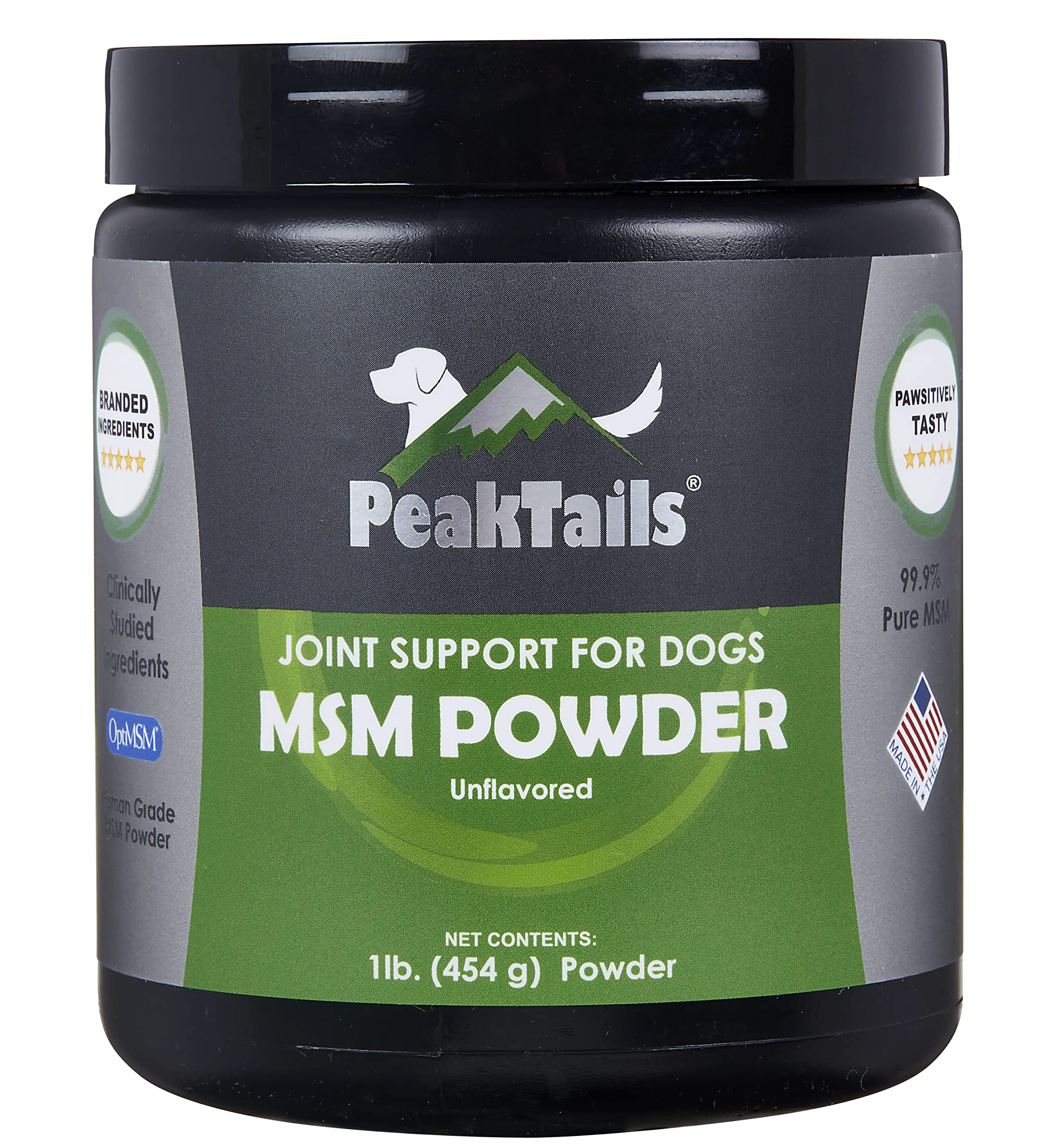 Next-Generation KALA HEALTH PeakTails MSM Powder for Dogs – Pure OptiMSM Supports Joint Mobility Coat Health US-Sourced