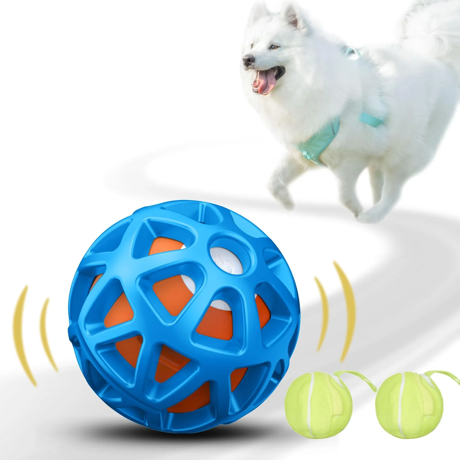 Breathable seagi Interactive Dog Toys – Durable Motion-Activated Ball for Smart Play USB Rechargeable Blue Convenient