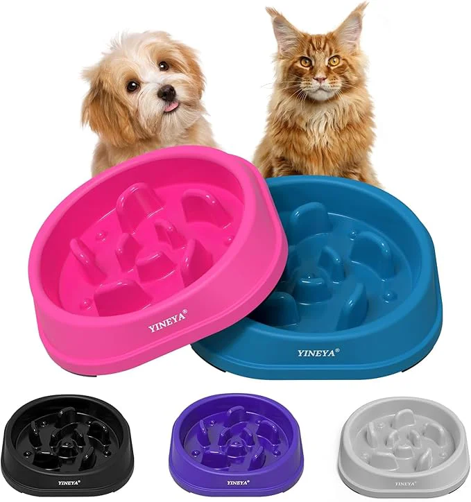 Superior 2PCS Anti-Choking Slow Feeder Dog Bowls Small Size Dog Slow Feeder Cat Bowl Supplies and Puzzle for PetAbout ThisOverview Unique