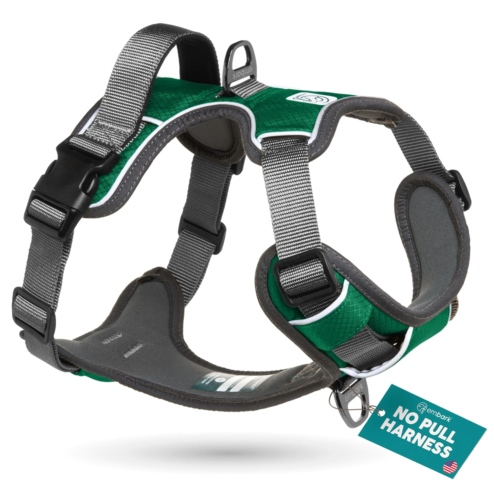 Original Design Embark Adventure Dog Harness for Large Dogs No-Pull Front Clip Gel-Lined Handle Fine Crafted