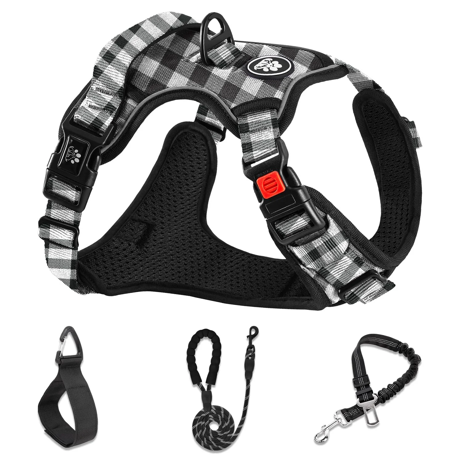 Trusted NESTROAD No Pull Dog Harness with Leash – Reflective Adjustable Side-Entry for Large Dogs High-Performance
