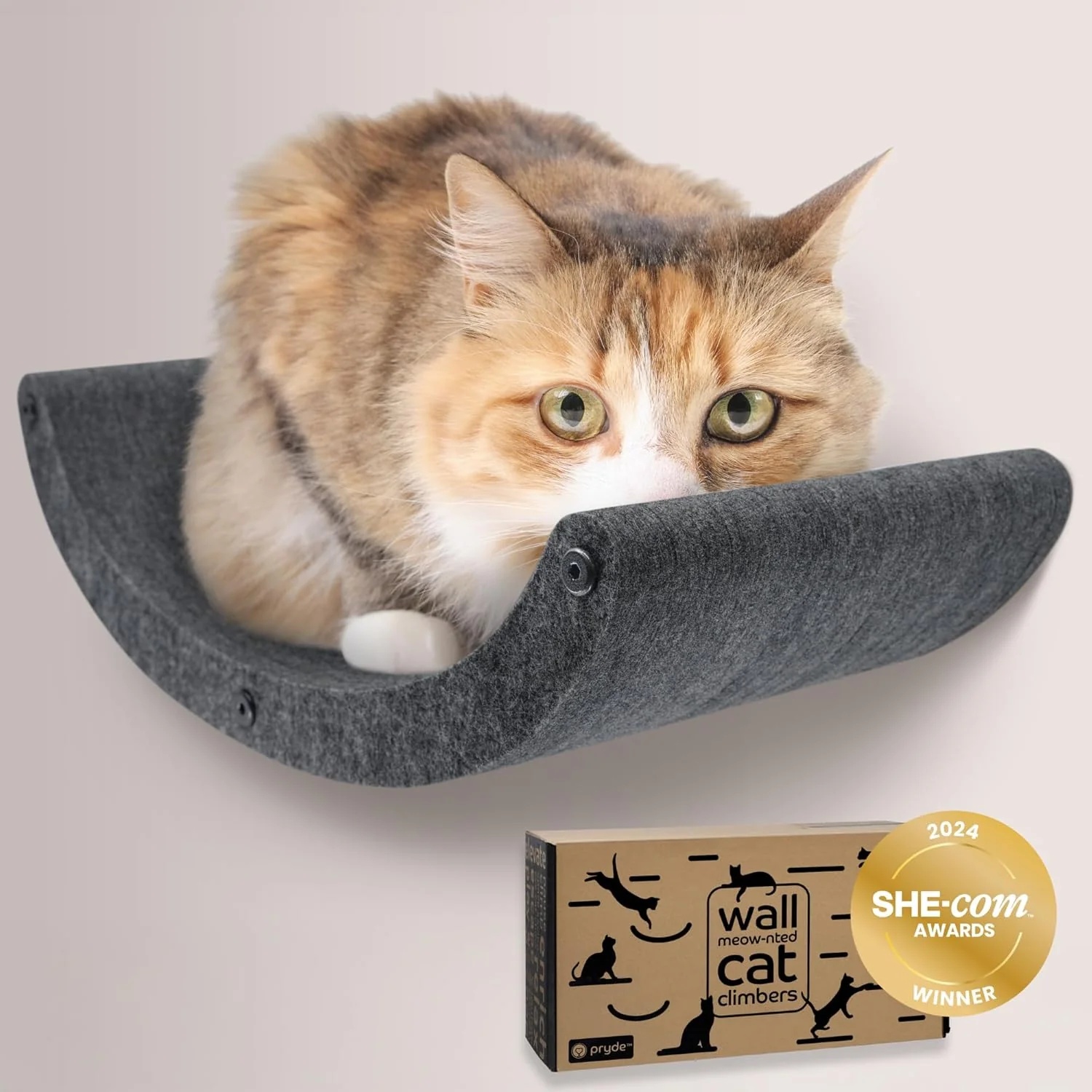 Durable Wall Mounted Cat Hammock Bed by Pryde Pets - Floating Perch High-Performance