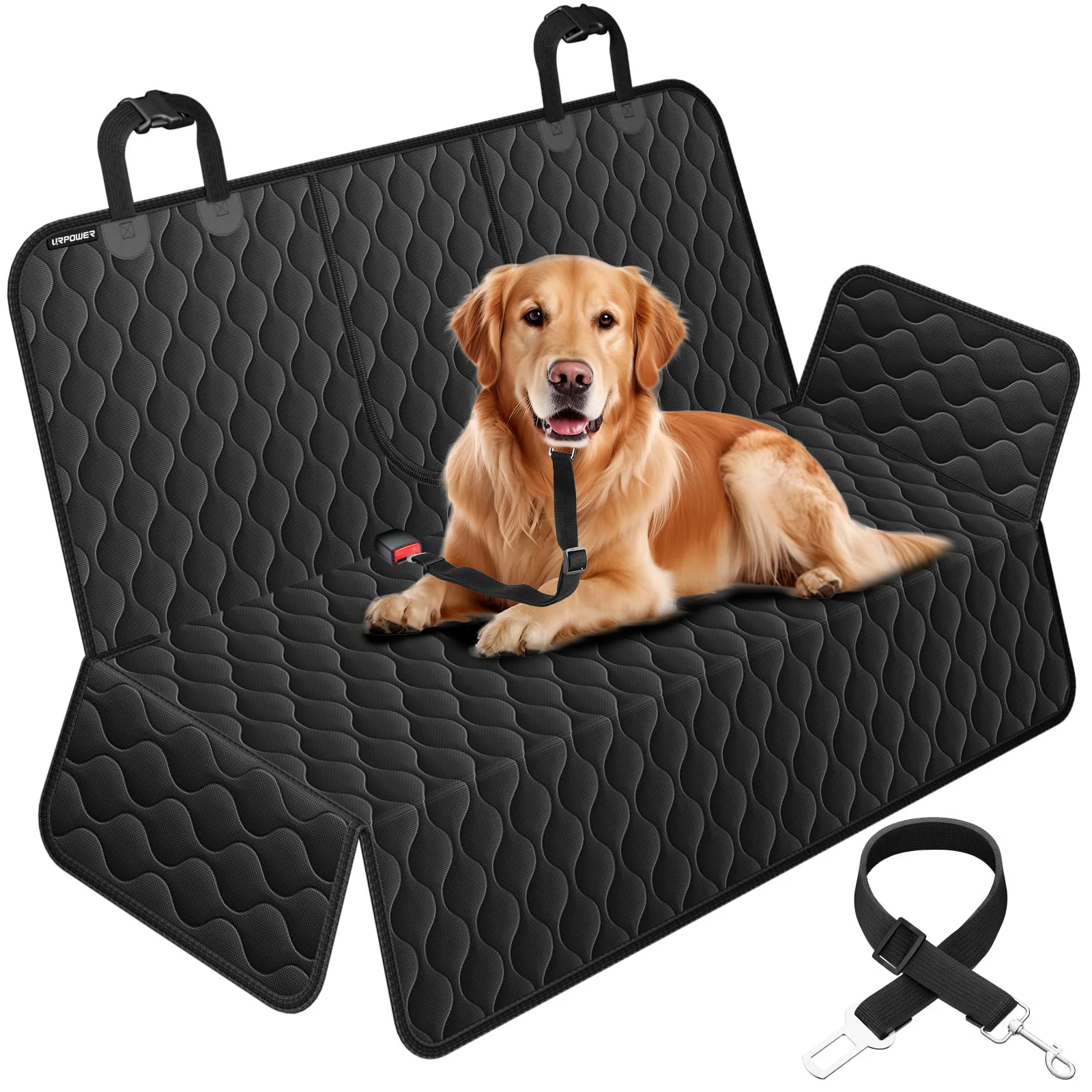 Certified URPOWER Dog Car Seat Cover for Back Seat - Waterproof Nonslip Protector for Pets and Kids Eco-Friendly