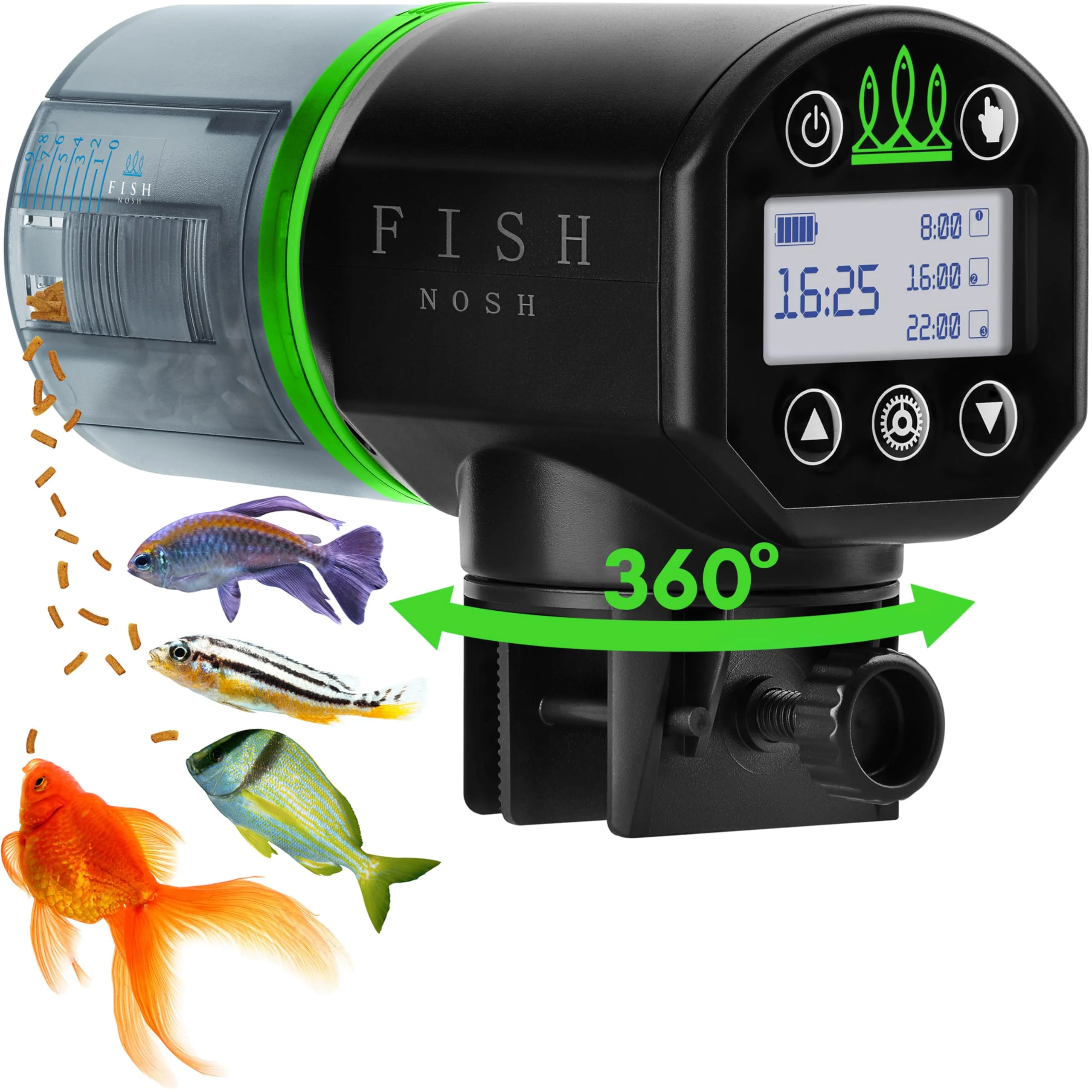 Expertly Made FISHNOSH Automatic Fish Feeder – Timer Dispenser for Tanks Ponds Green 2025 Casual
