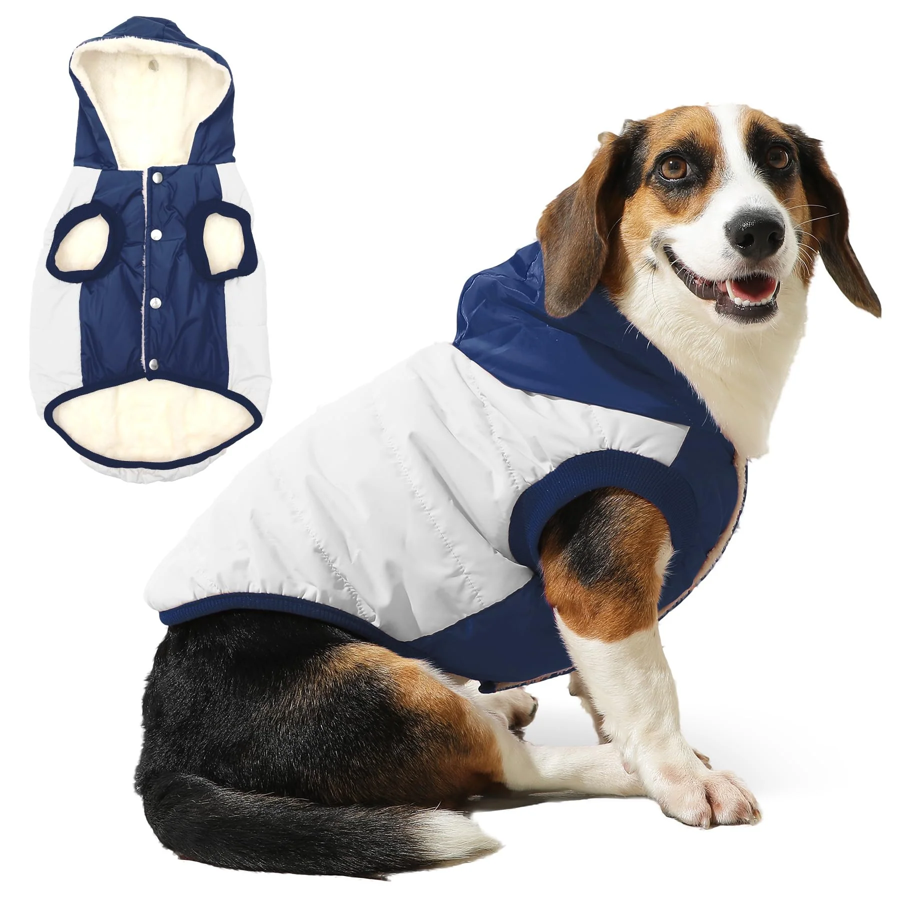 Original Vecomfy Fleece-Lined Extra-Warm Dog Hoodie for Large Dogs XL Sustainable