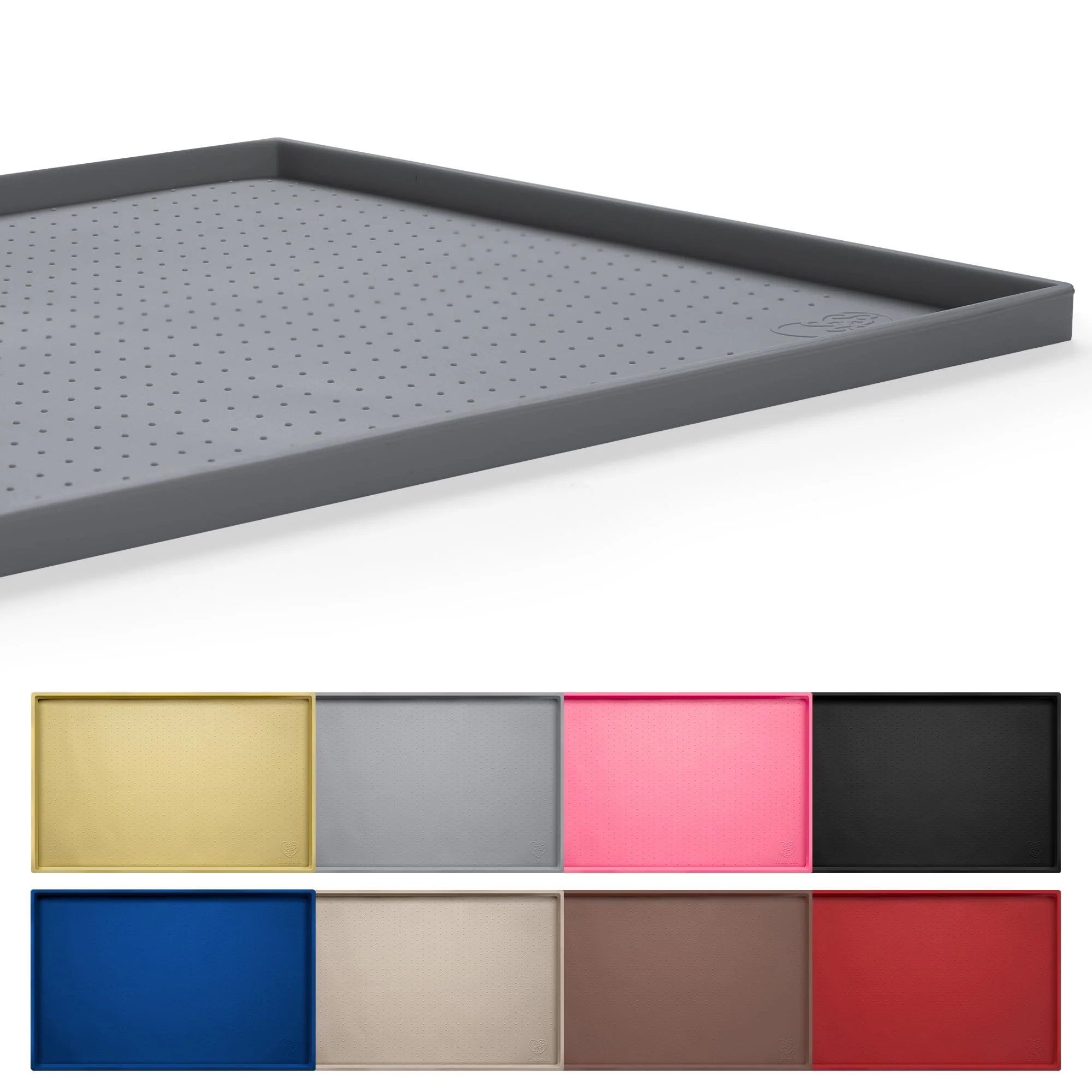 Recyclable Hubulk Dog Feeding Mat 32x24 in Waterproof Silicone Non-Slip Dishwasher Safe Contemporary