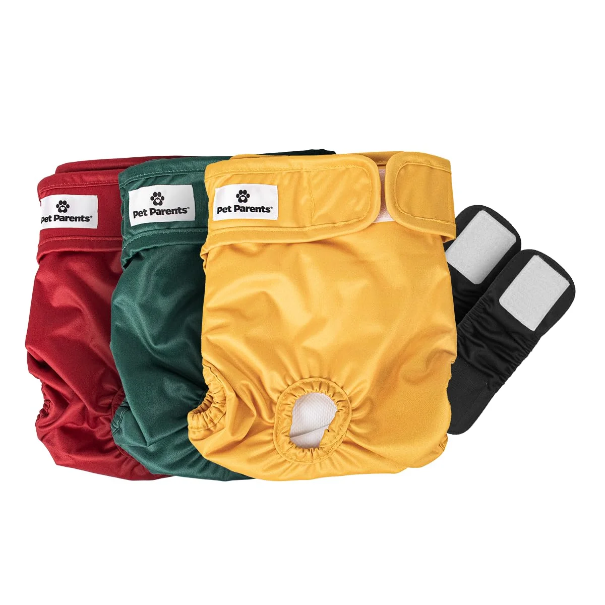 Sustainable Pet Parents® Washable Dog Diapers 3-Pack Extendrs — Large Samba Modern