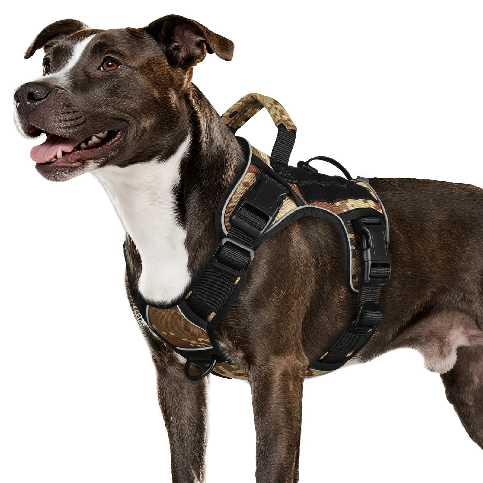 Practical WINGOIN Tactical Dog Harness for Medium Dogs Heavy-Duty No-Pull with Handle Effective