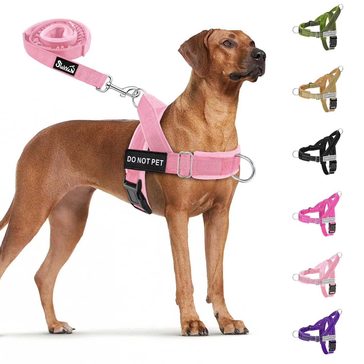 Practical SlowTon No Pull Dog Harness - Heavy Duty Front Clip Training Harness for Medium Large Dogs Artisan