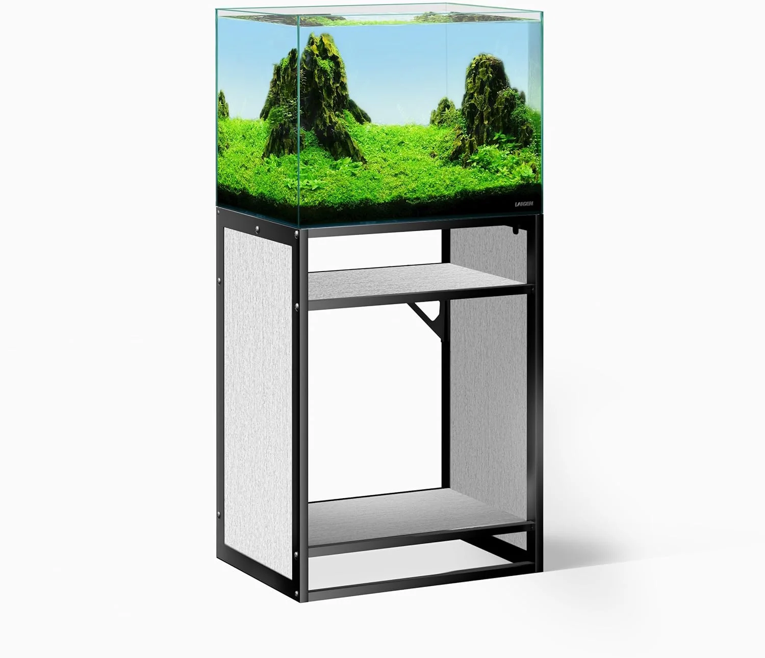 Safe LANDEN Gray Metal Frame Stand Three-Shelf for Fish Tanks up to 30 Gal CLX60-60X45X80cm 23.6x17.7x31.49 in for Fish Tanks and Reptile Terrariums Home Office Use Expertly Made