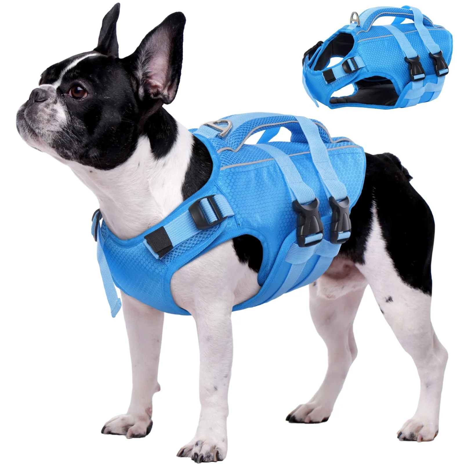 Environmentally Friendly Kuoser Dog Life Jacket High Flotation Reflective Adjustable Swim Vest for Dogs High-Quality