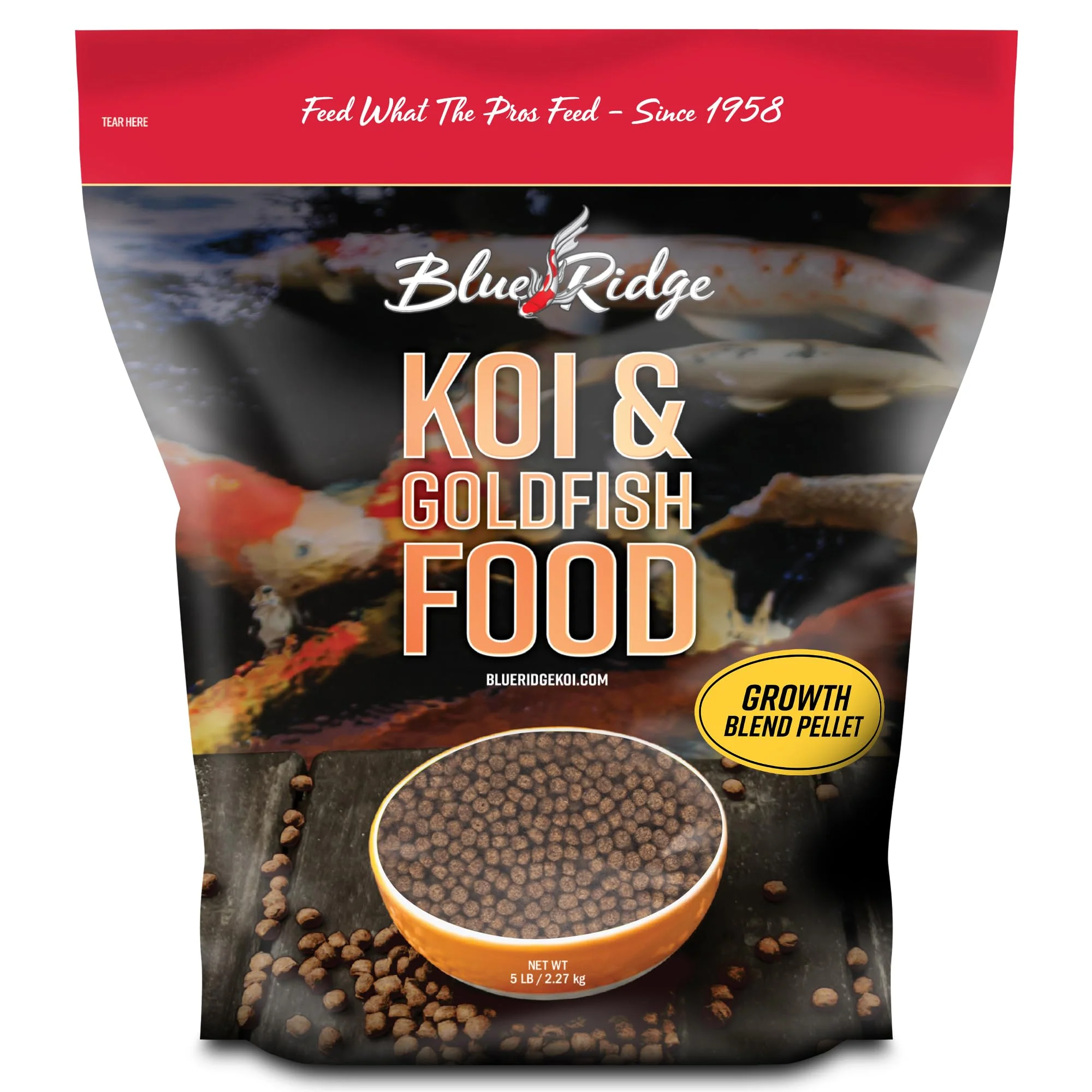 Stylish Blue Ridge Koi Fish Food 5lb – Growth Formula Floating Pellets for Koi Goldfish Innovative