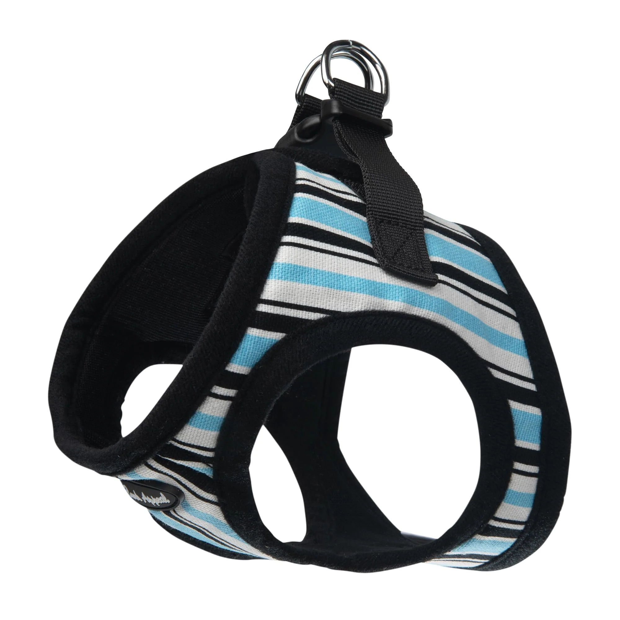 Prestigious Bark Appeal Blue Stripe Step-In Dog Harness – Size L Anti-Choke Adjustable Strap Convenient