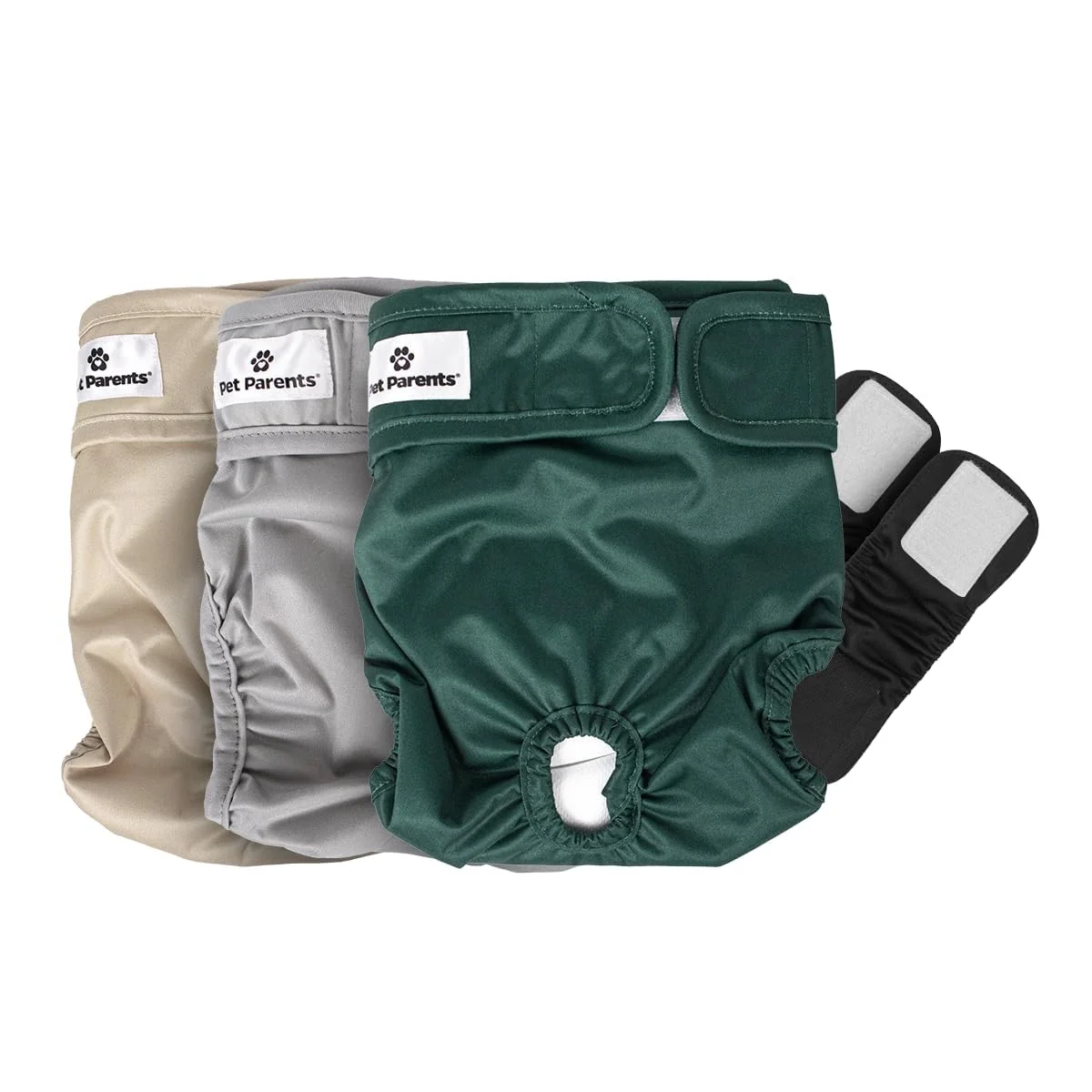 Original Design Pet Parents Washable Dog Diapers 3pack Extendrs – Premium X-Large Spruce Enhanced