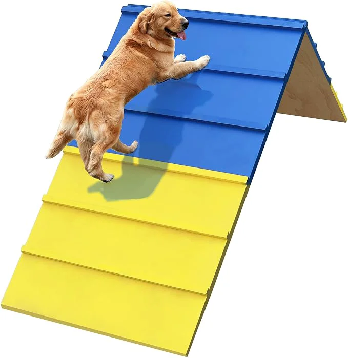 Traditional Dog Agility A Frame for Large Dogs 84 x 24 Dog Agility Course Backyard Set Relaxed