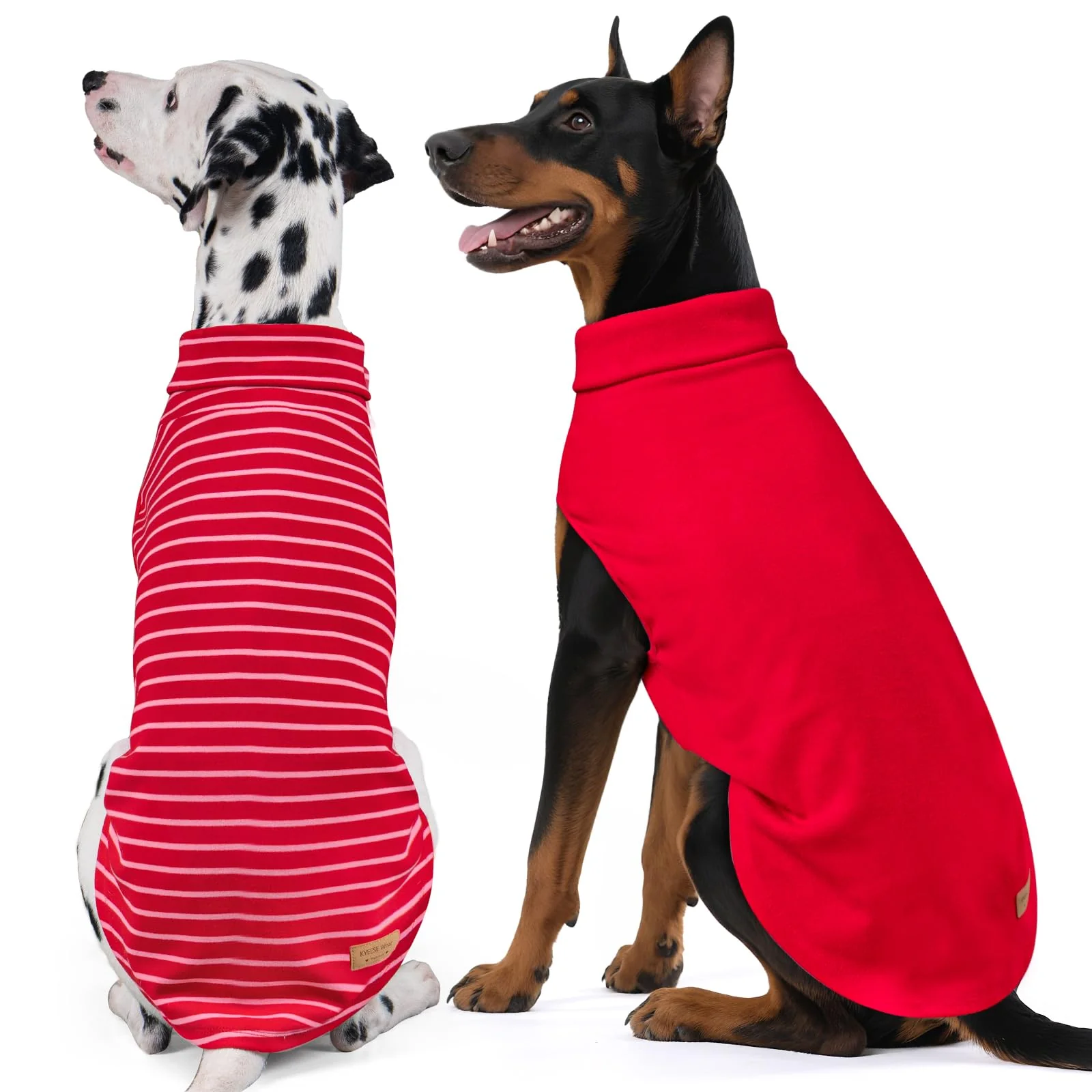 Exceptional KYEESE 2Pack Dog Sweater – Warm Sleeveless Velvet Coats for Medium Dogs Red 2XL Verified