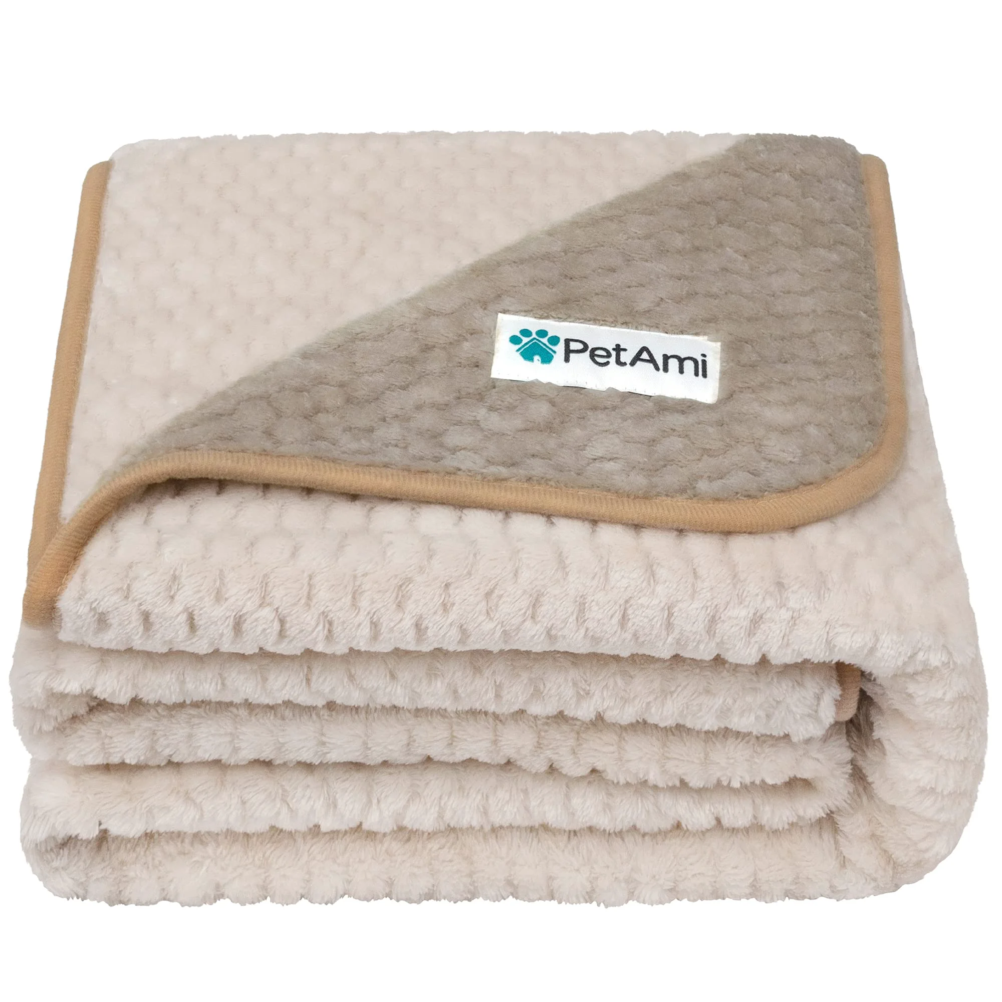Classic PetAmi Waterproof Dog Blanket 60x80in - Leakproof Reversible Fleece for Large Dogs Cats Safe