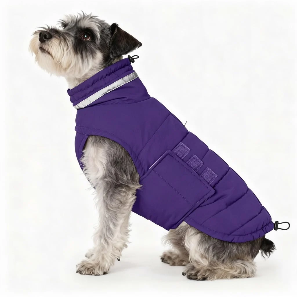 Powerful Mklhgty Waterproof Dog Coat for Small Dogs - Warm Reflective Winter Jacket Purple Size S Versatile