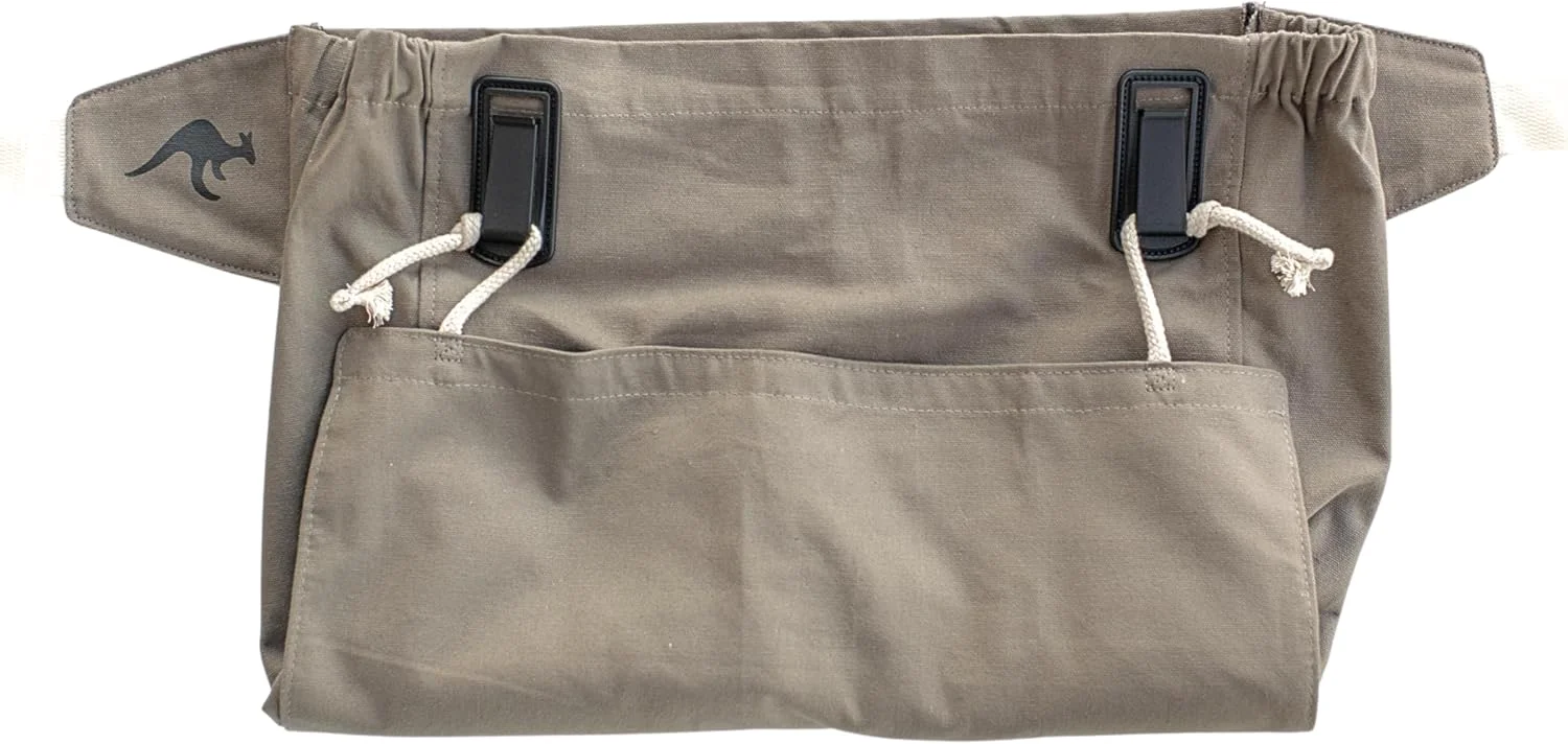 Exceptional Roo Gardening Apron with Pockets Harvesting Picking Pouch - Adjustable Water-resistant Washable Canvas Cotton Responsible