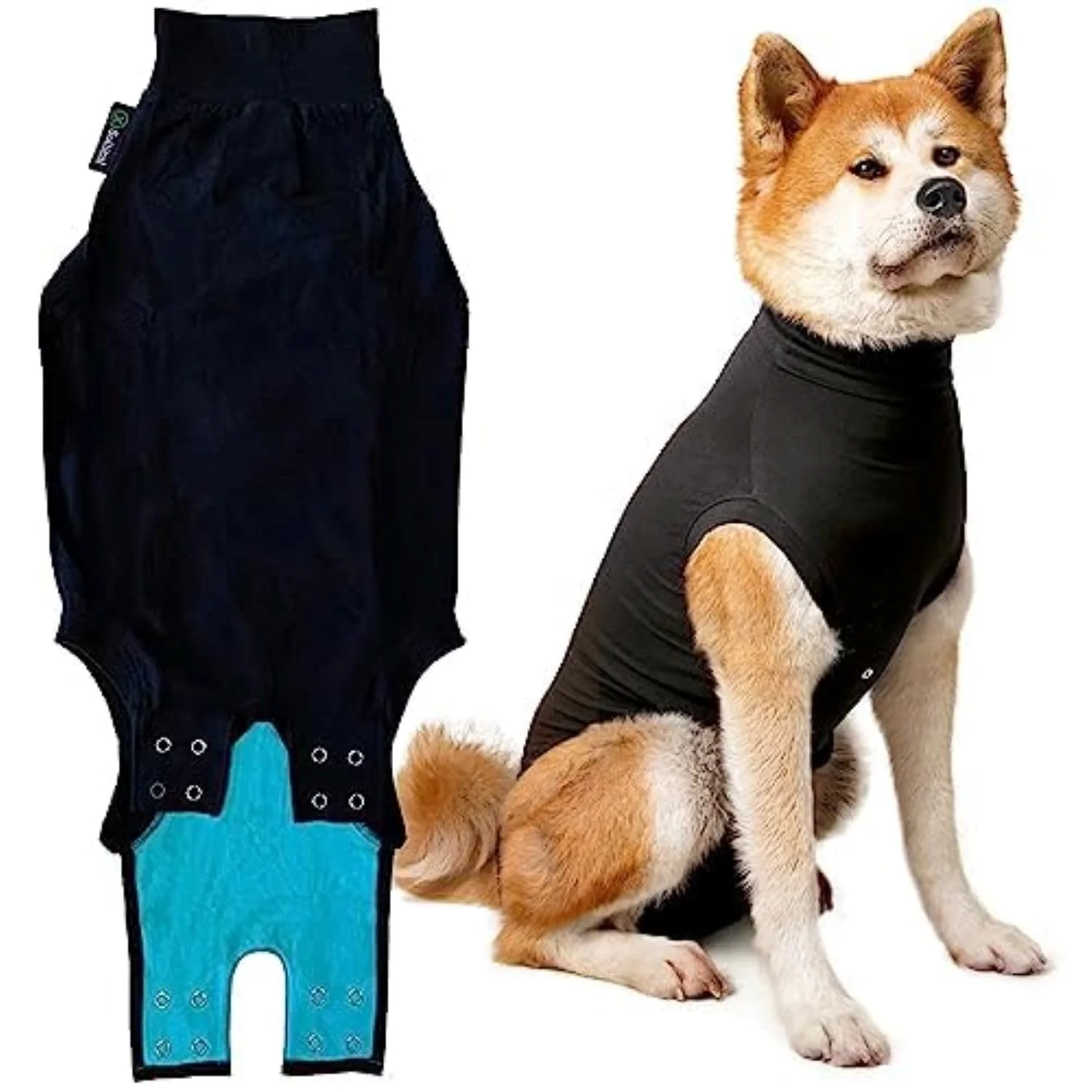 Elegant Suitical Recovery Suit for Dogs – Clip-Up System Breathable Post-Surgery Wear Solid