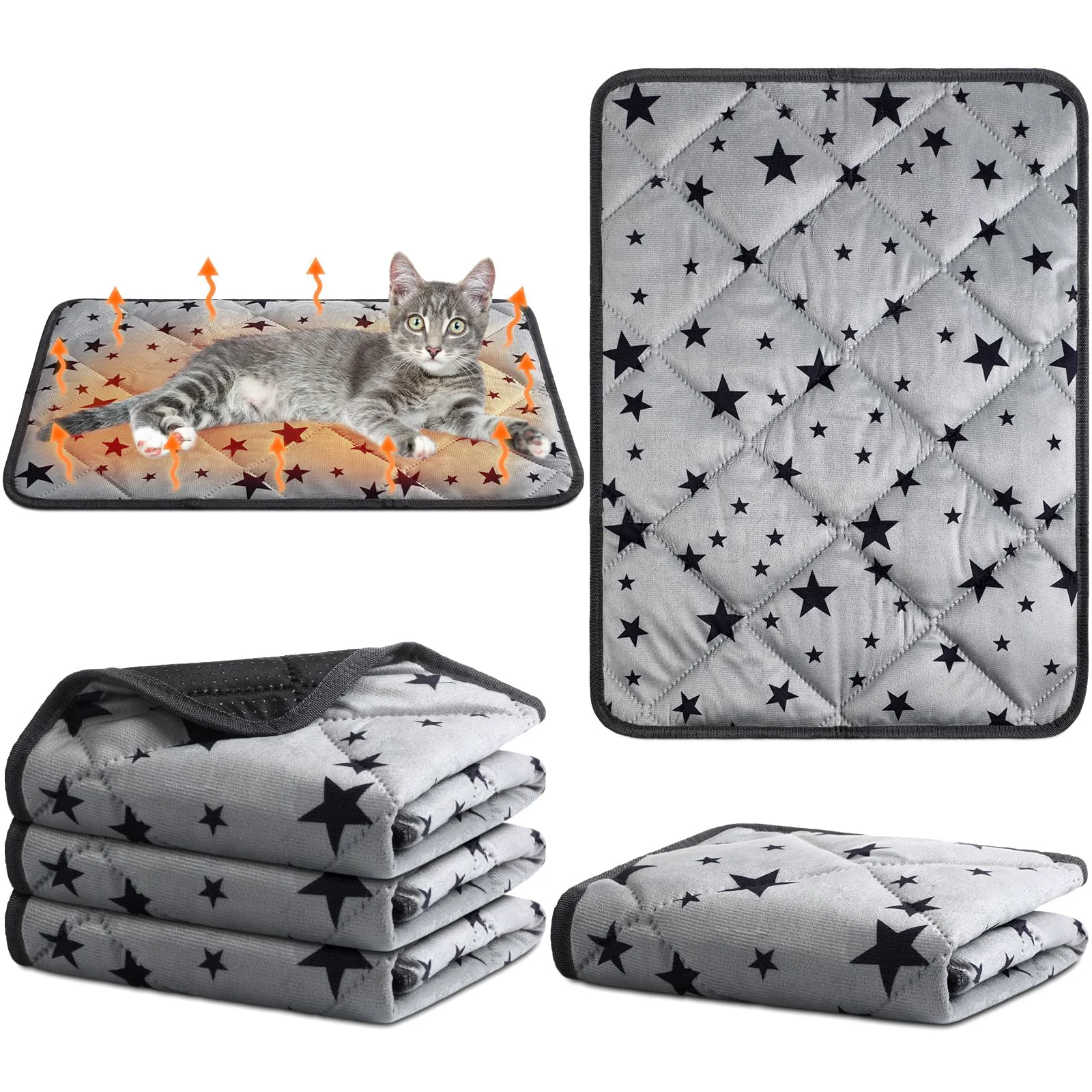 Elegant Namalu 4 Pack Self Warming Cat Bed Gray VisaMastercardMaestroApple PayDiscoverShop Pay Flexible
