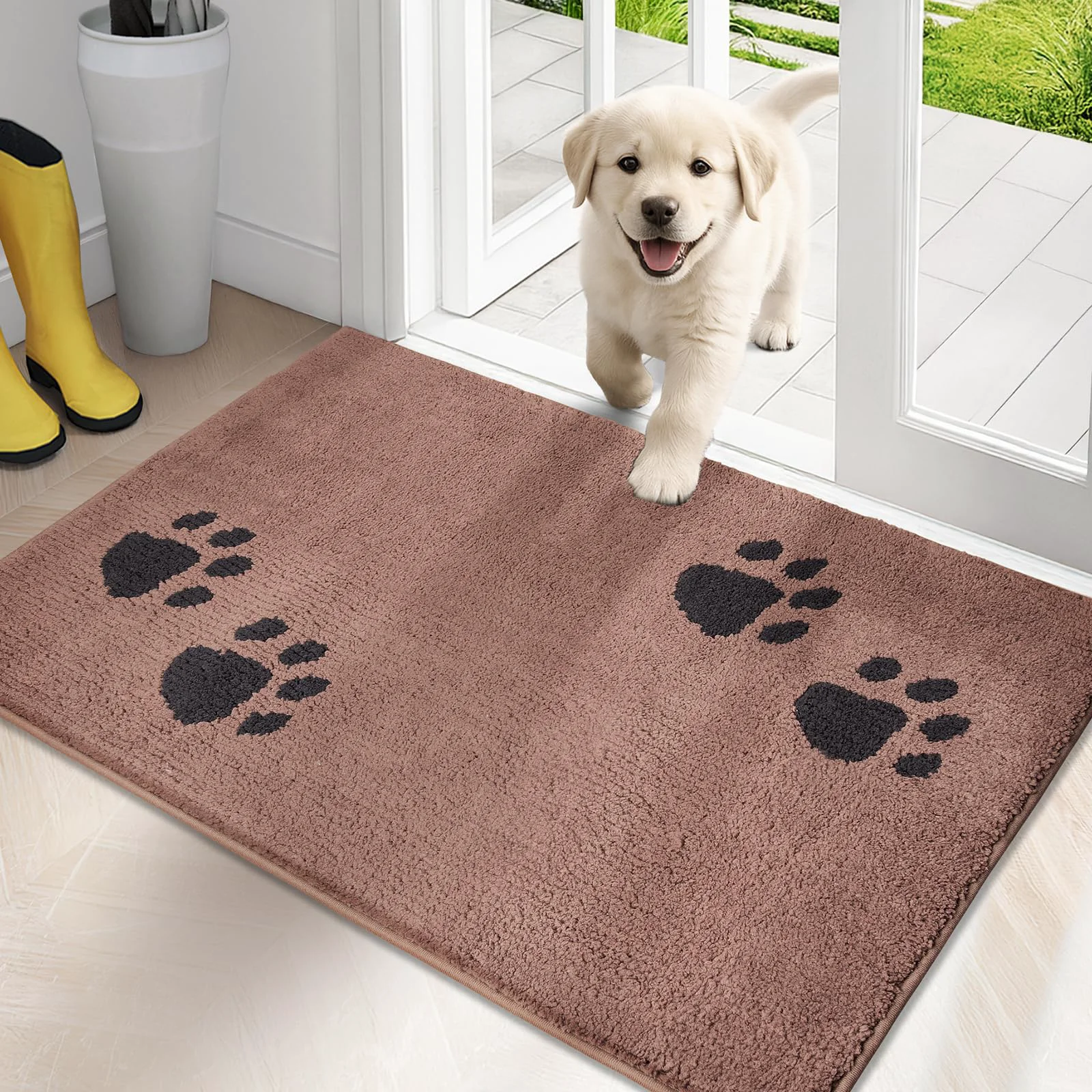 First-Class PURRUGS Dirt Trapping Door Mat 20x31.5 in. Non-Slip Machine Washable Pet-Friendly Entry Rug Comfortable
