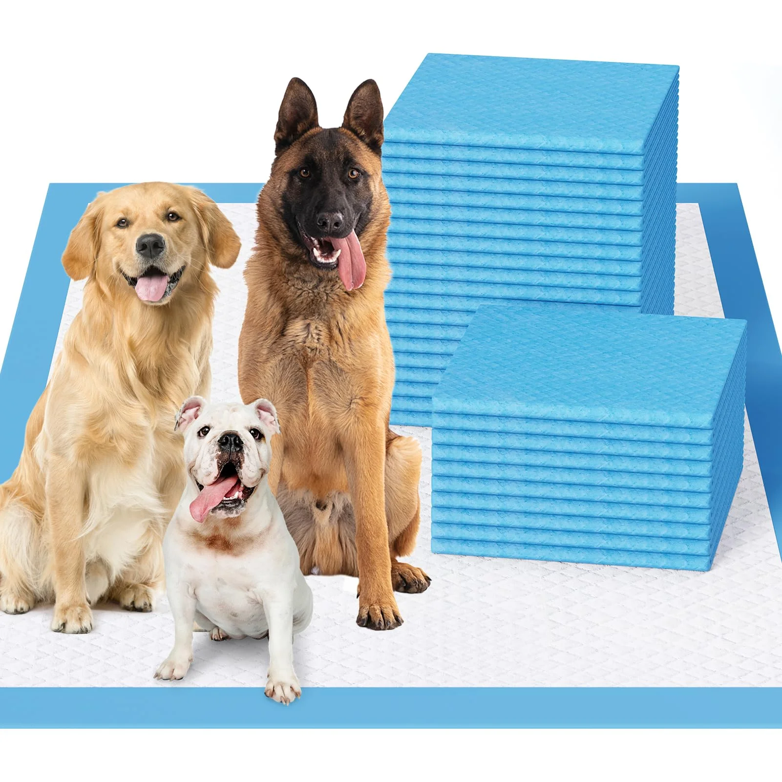 Reusable JollyMate Extra Large 36x36 Dog Pee Pads – 30 Pack 6-Layer Absorbent Certified