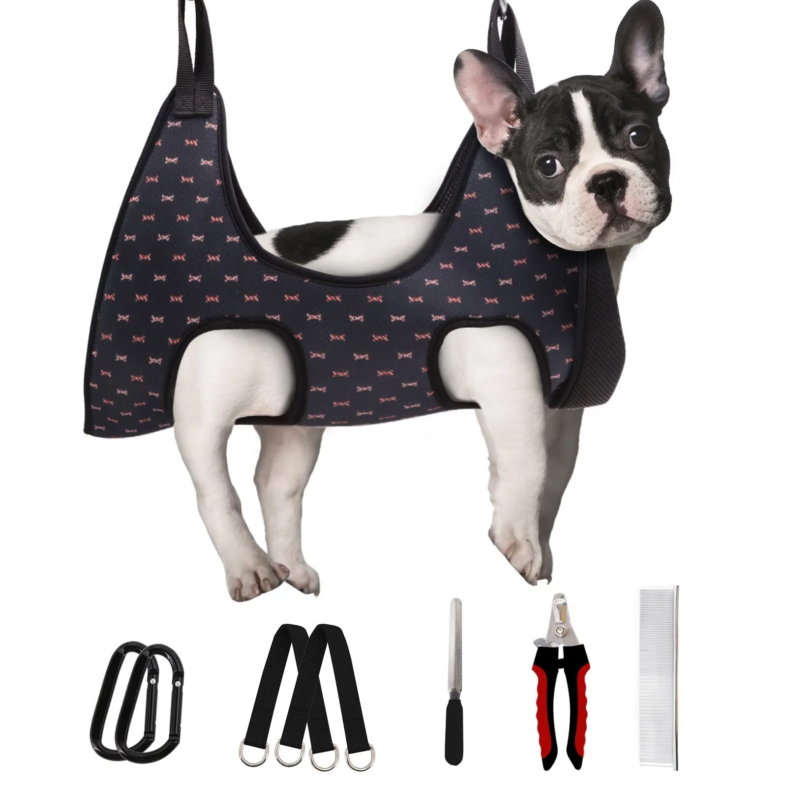 Optimized Supet Dog Grooming Hammock Harness – Nail Trim Grooming Sling Black Currant S Advanced