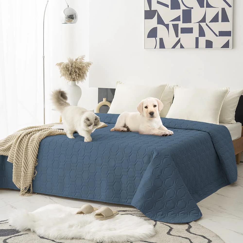 High-Performance Tcksstex Waterproof Anti-Slip Dog Bed Cover Pet Blanket 82x82 Navy – Sofa Bed Furniture Protector Sustainable